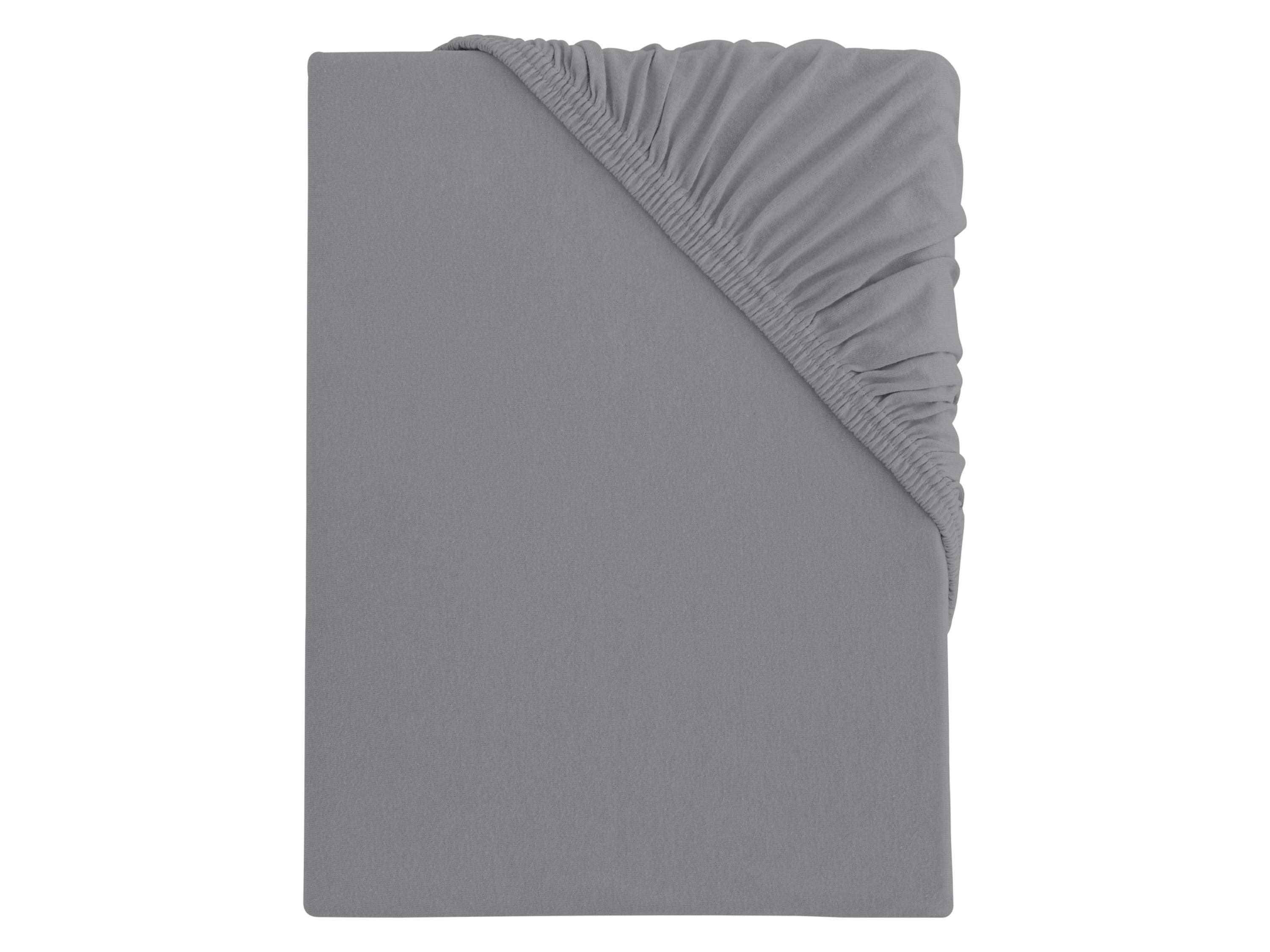 S.OLIVER Prześcieradło bi-elastic z dżerseju z gumką, 140-160 x 200 cm (Szary)