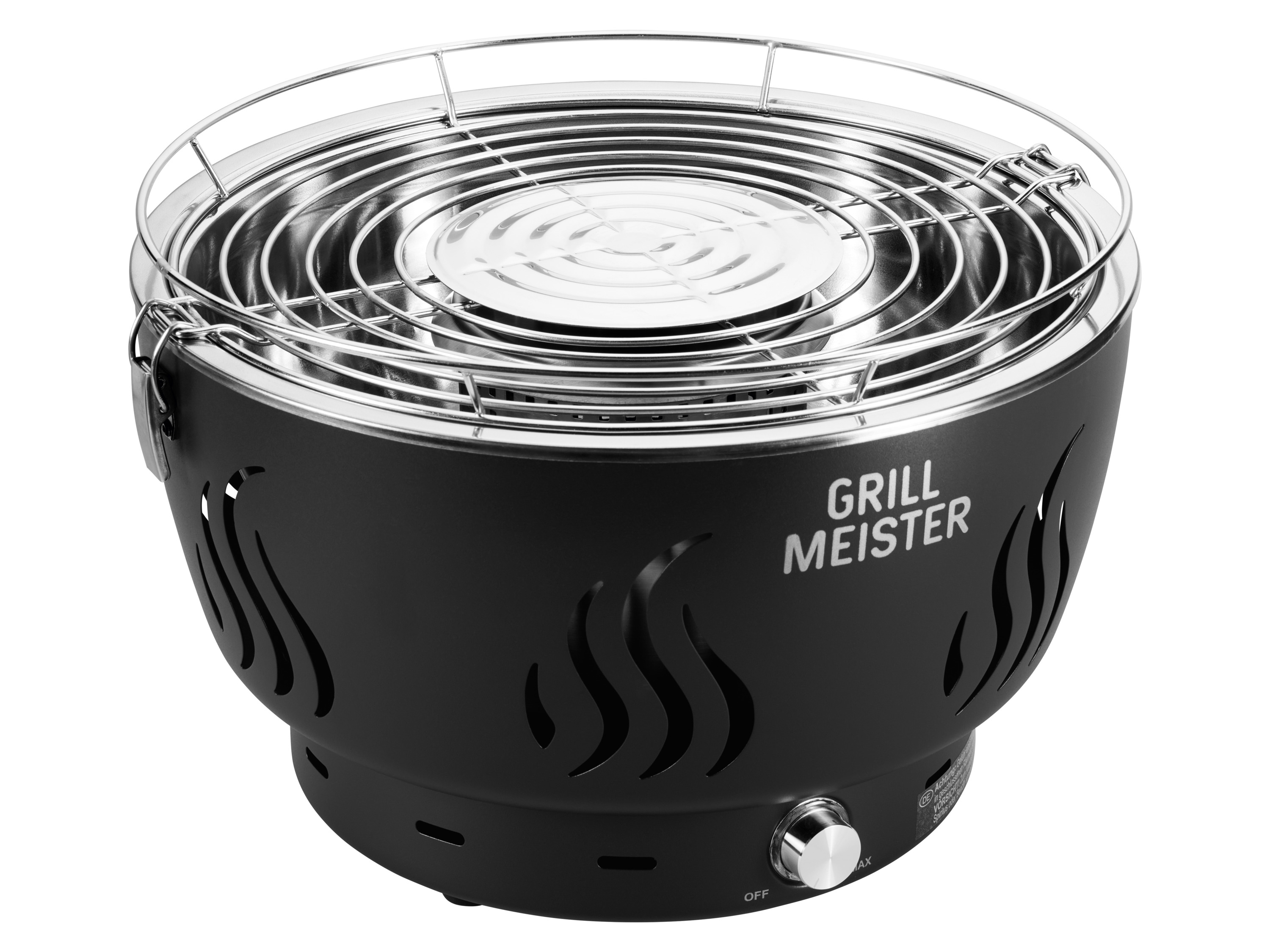 GRILLMEISTER Grill stołowy na węgiel drzewny z aktywną wentylacją