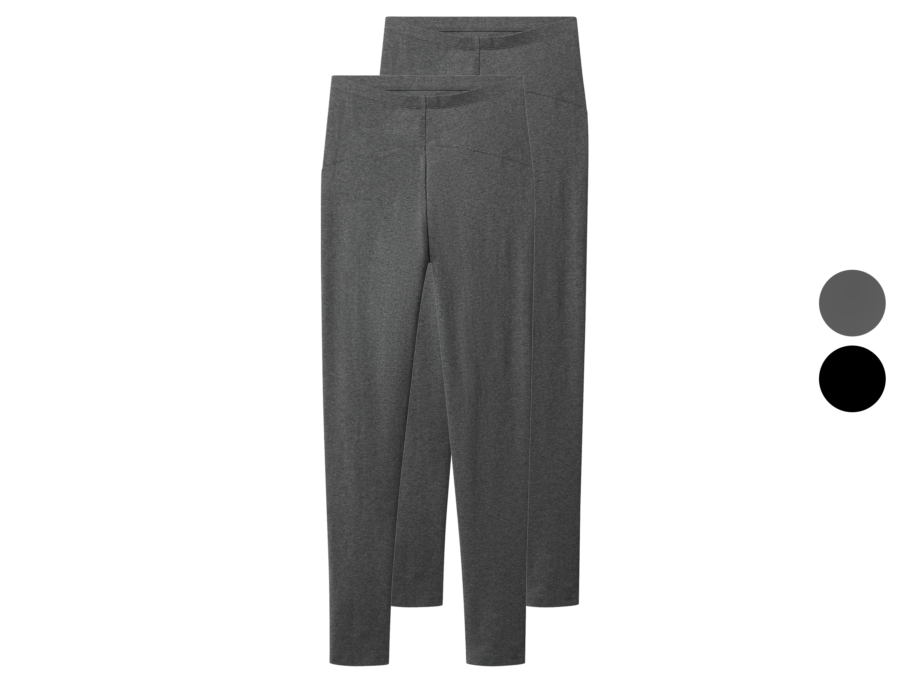 ESMARA® Legginsy ciążowe	damskie z biobawełną, 2 pary