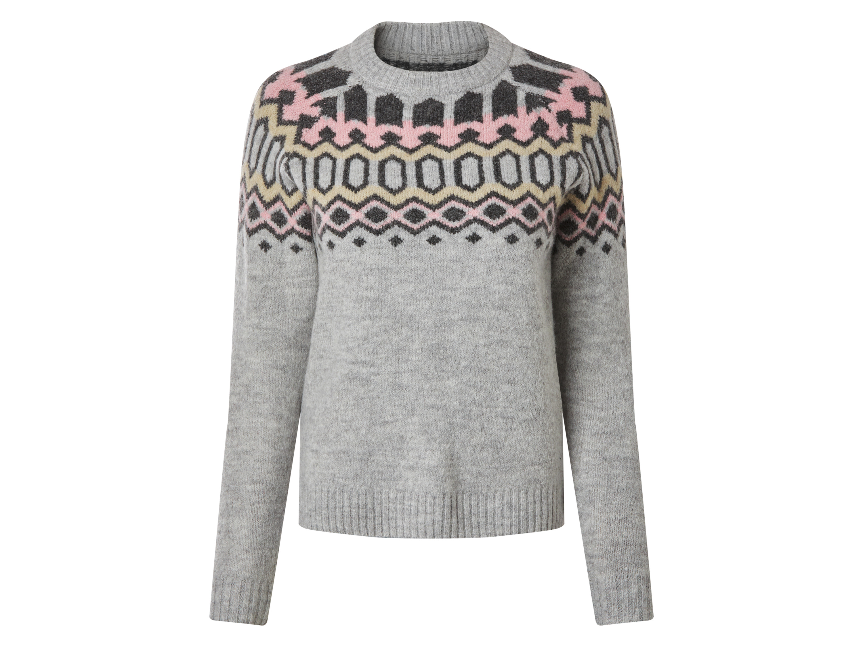 ESMARA® Sweter damski ze wzorem w stylu norweskim 