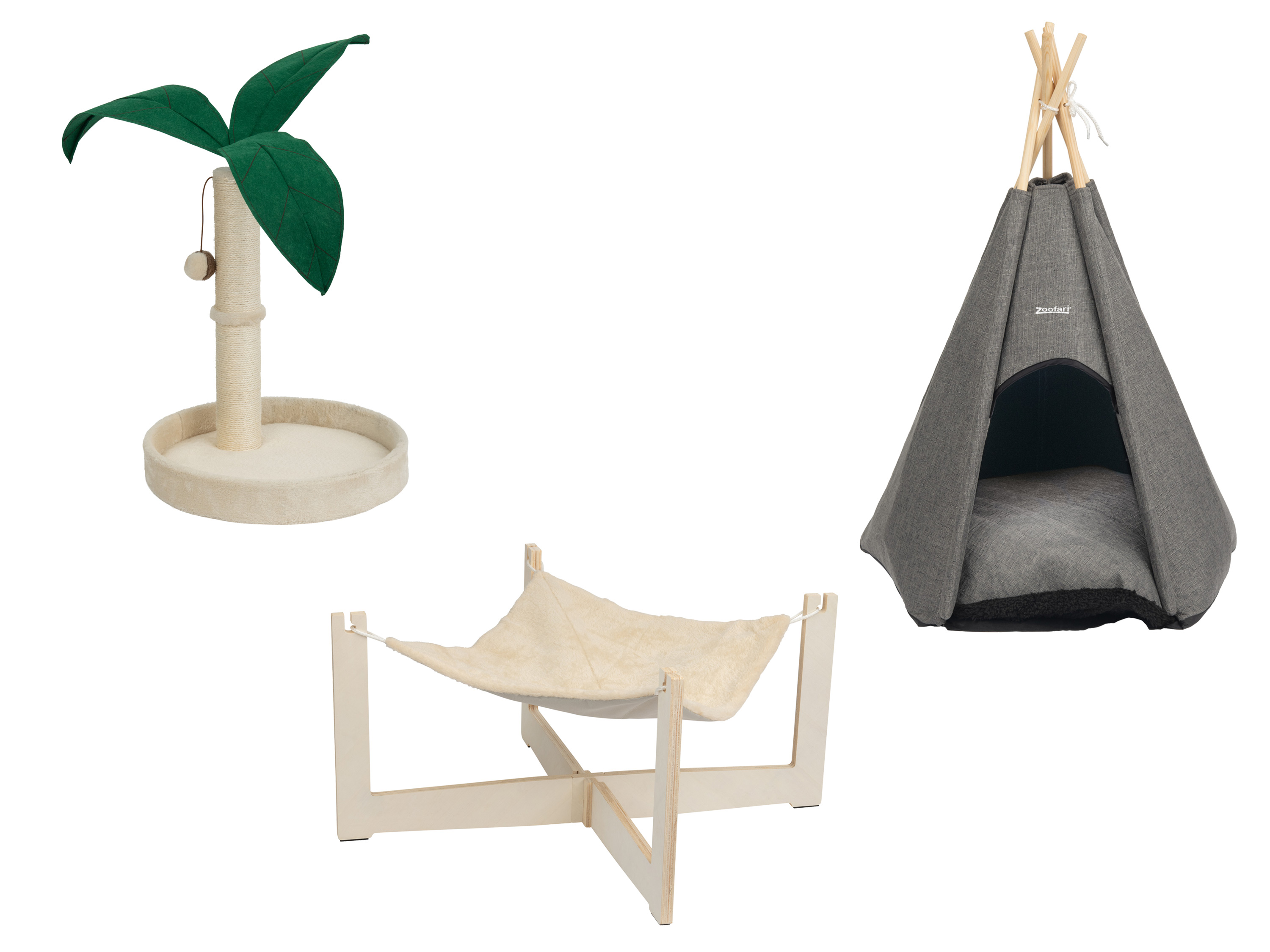 ZOOFARI® Drapak Palma / Hamak / Tipi dla zwierząt