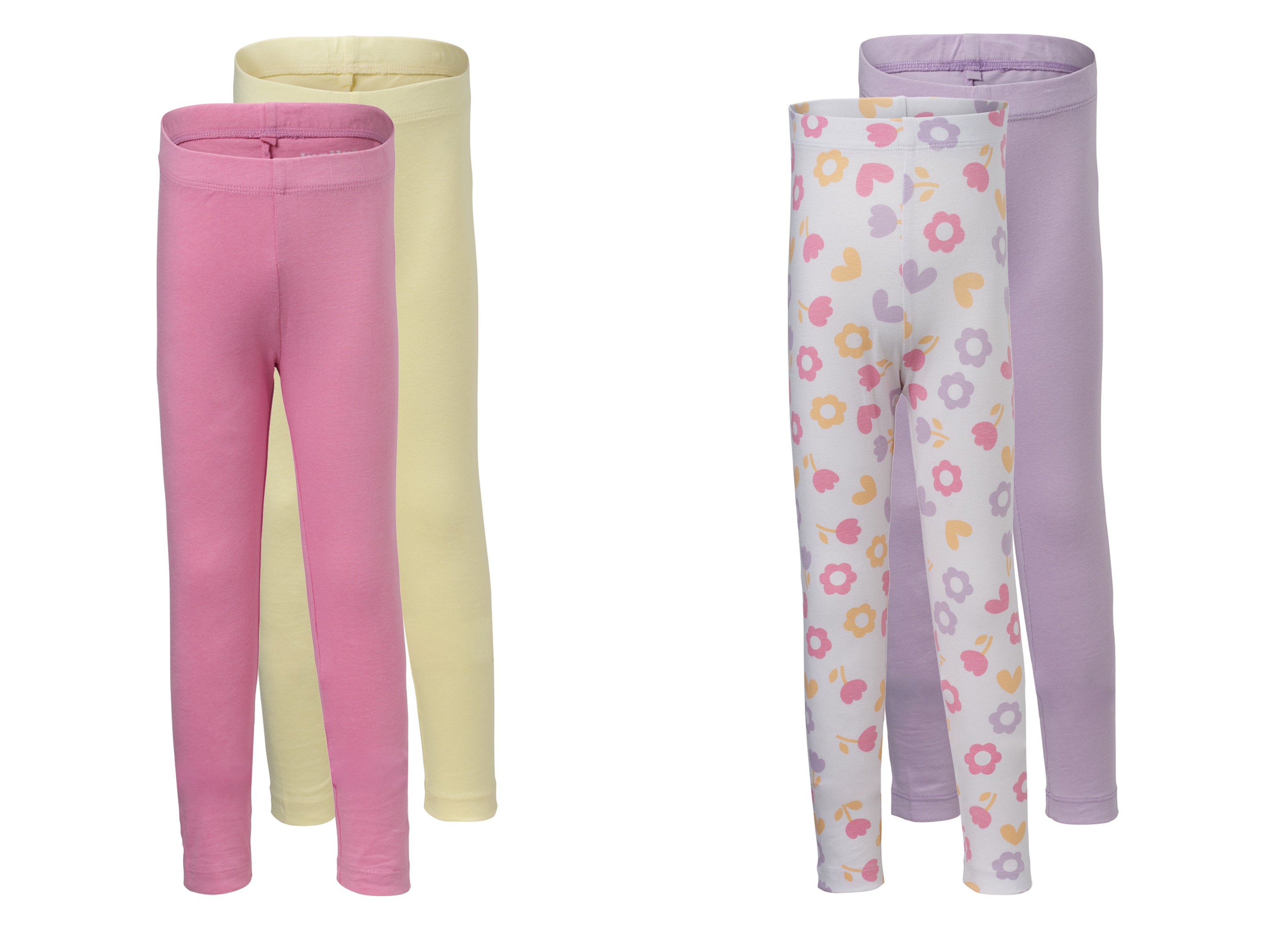 LUPILU® Legginsy dziecięce z bawełny, 2 pary