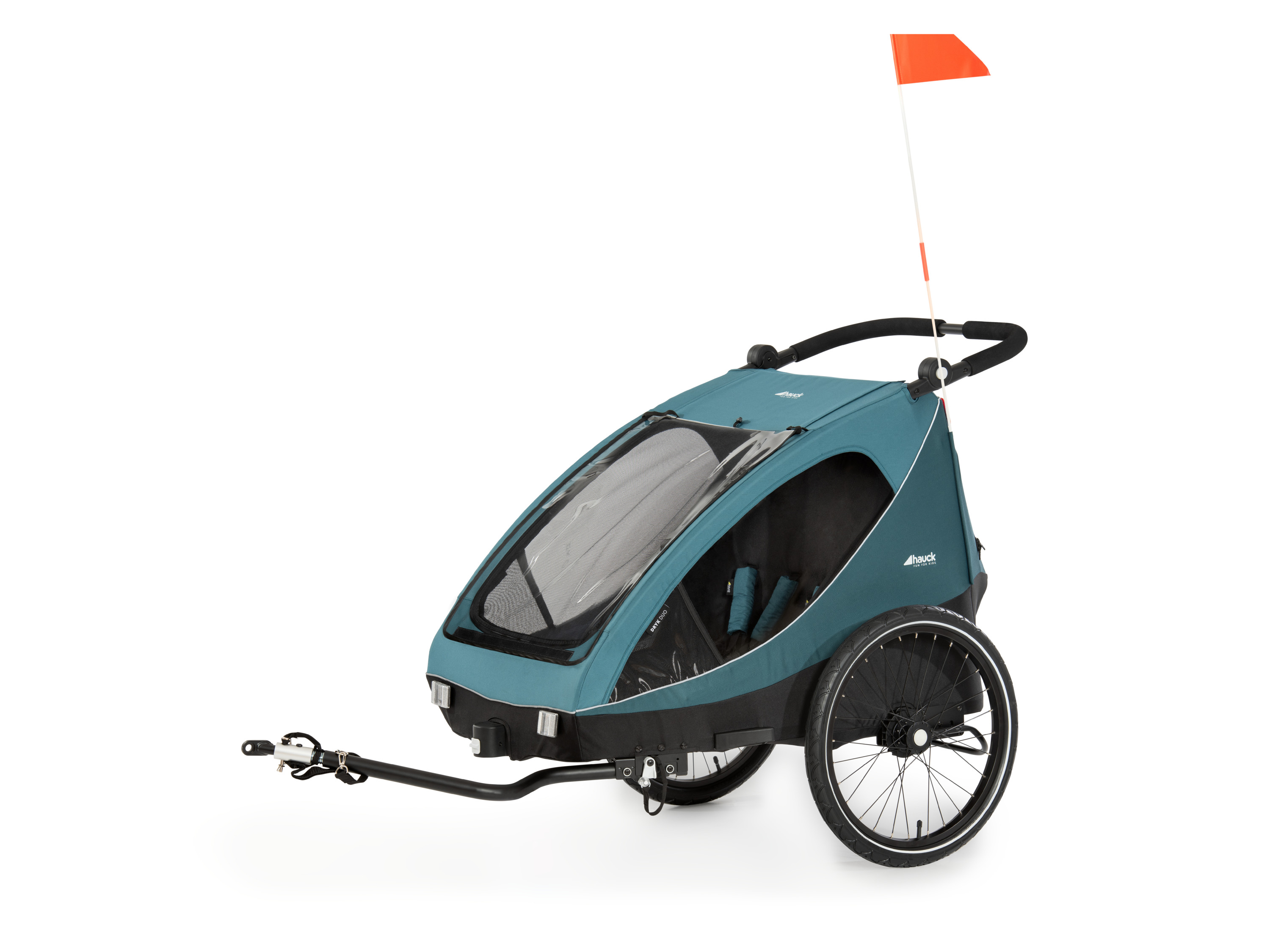 HAUCK Przyczepka rowerowa 2w1 Dryk Duo (Zielony ocean)