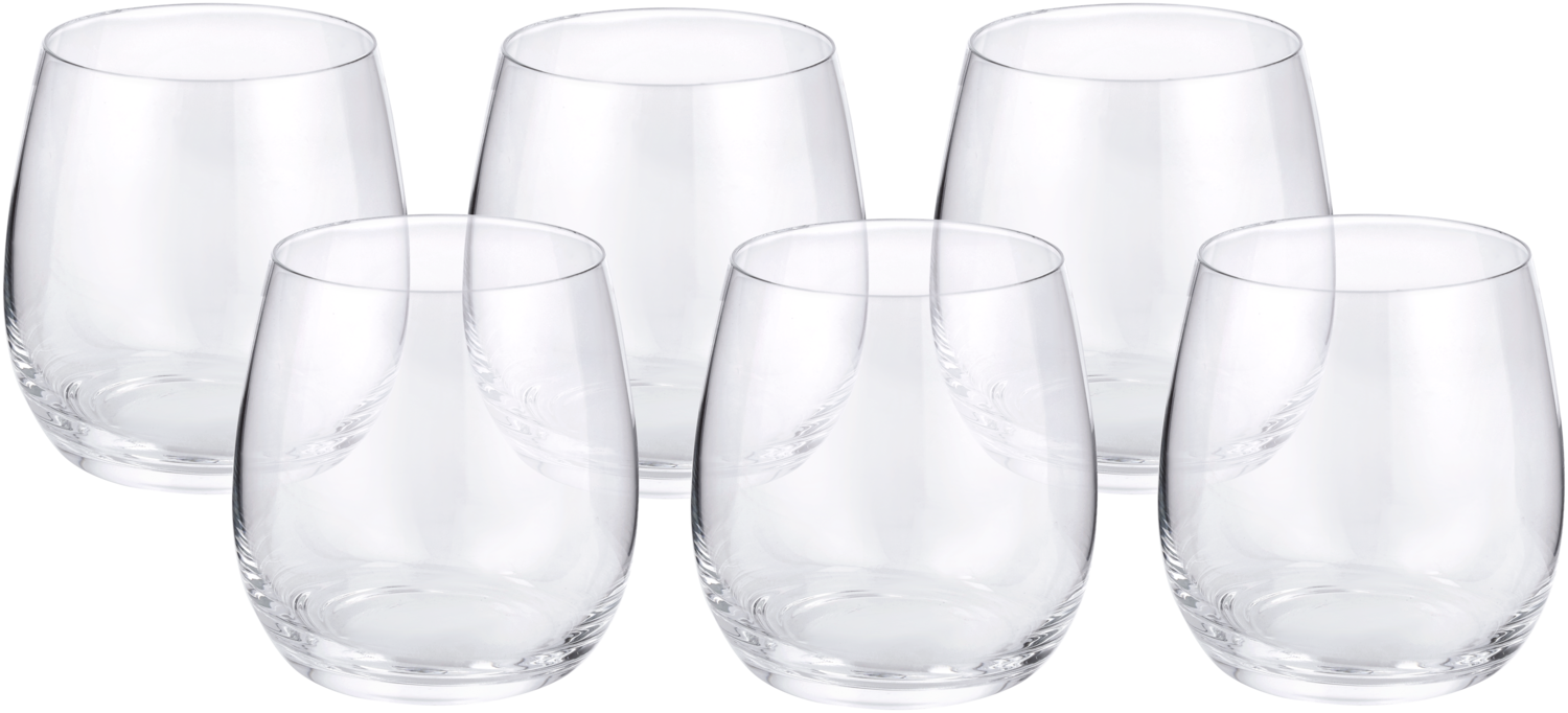 SILVERCREST® Kieliszki do szampana / kieliszki do białego wina / szklanki do wody / kieliszki do czerwonego wina, 6-częściowe. (Szklanka do wody)