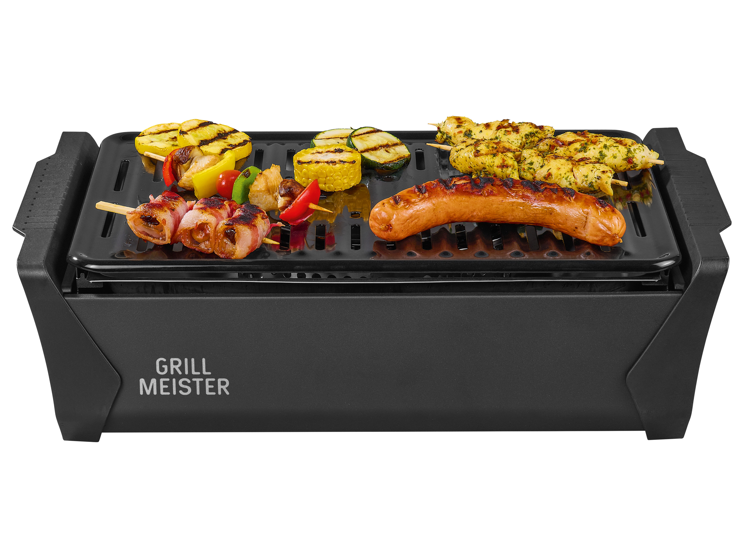 GRILLMEISTER Grill stołowy na węgiel drzewny z aktywną wentylacją