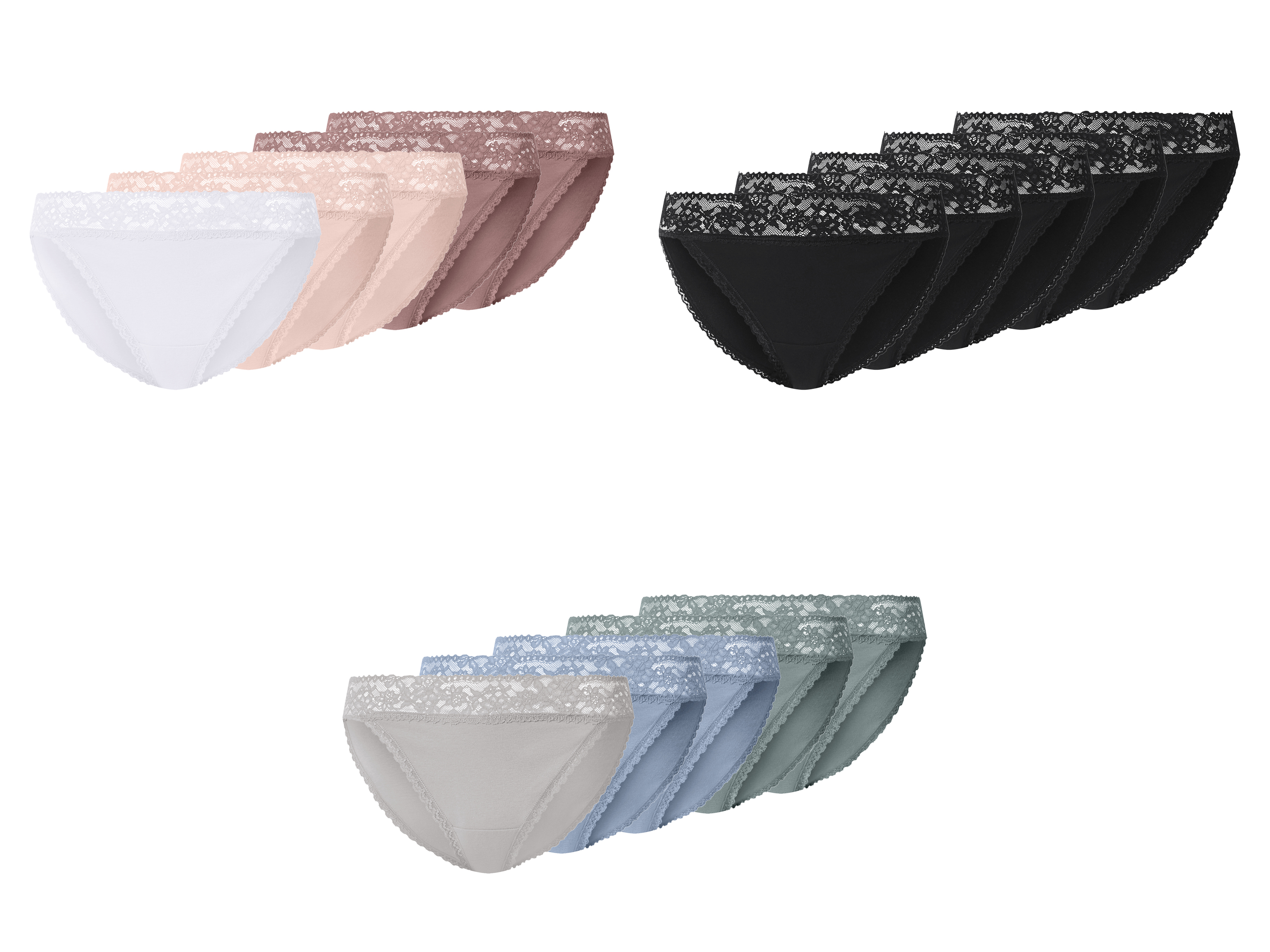 ESMARA® Figi damskie  z bawełną, 5 par
