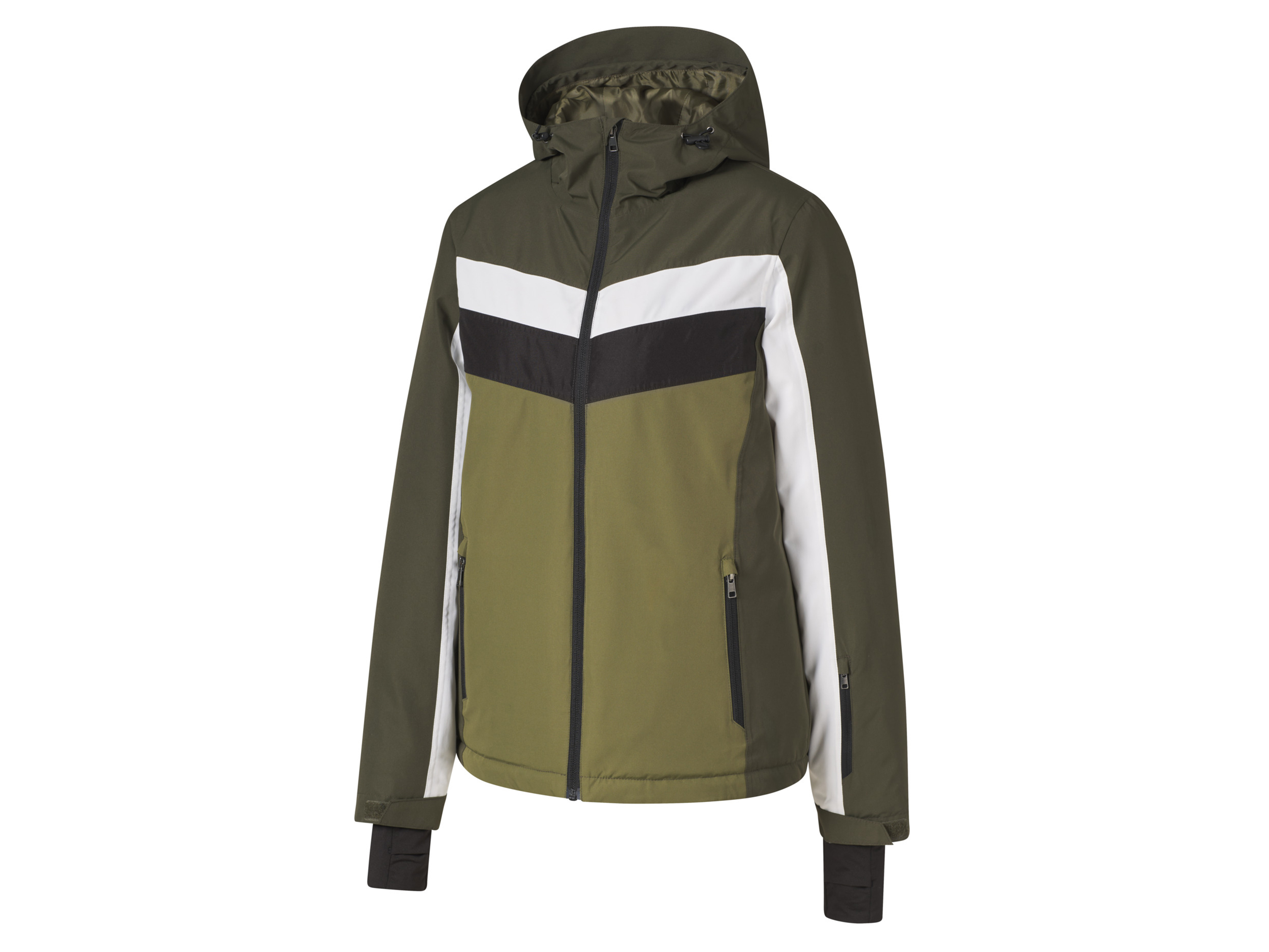 CRIVIT Kurtka narciarska damska z technologią THERMOLITE® EcoMade (Khaki, S (36-38))