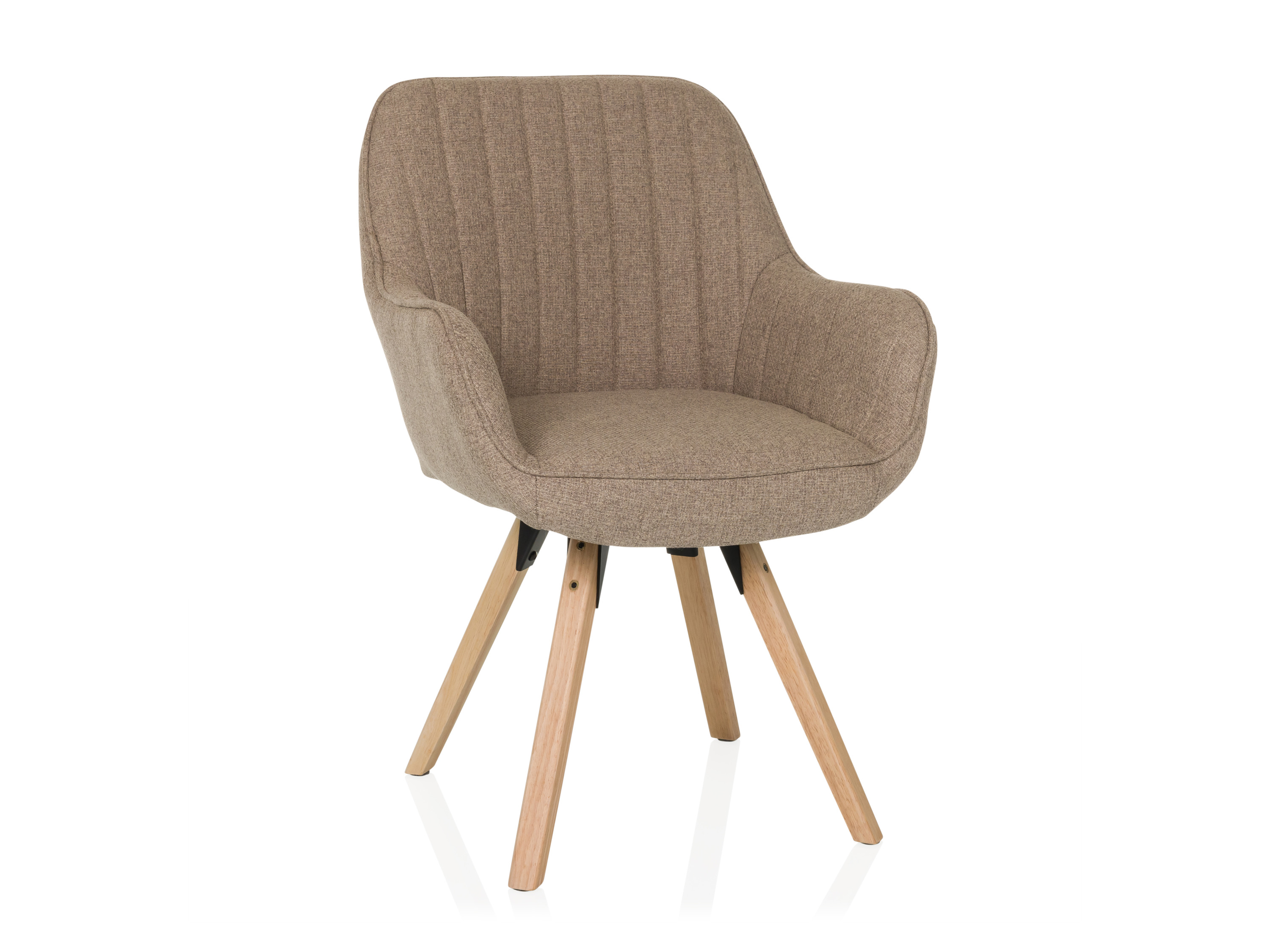 HJH LIVING Krzesło do jadalni obrotowe SCANDI SOFT (Beżowy)