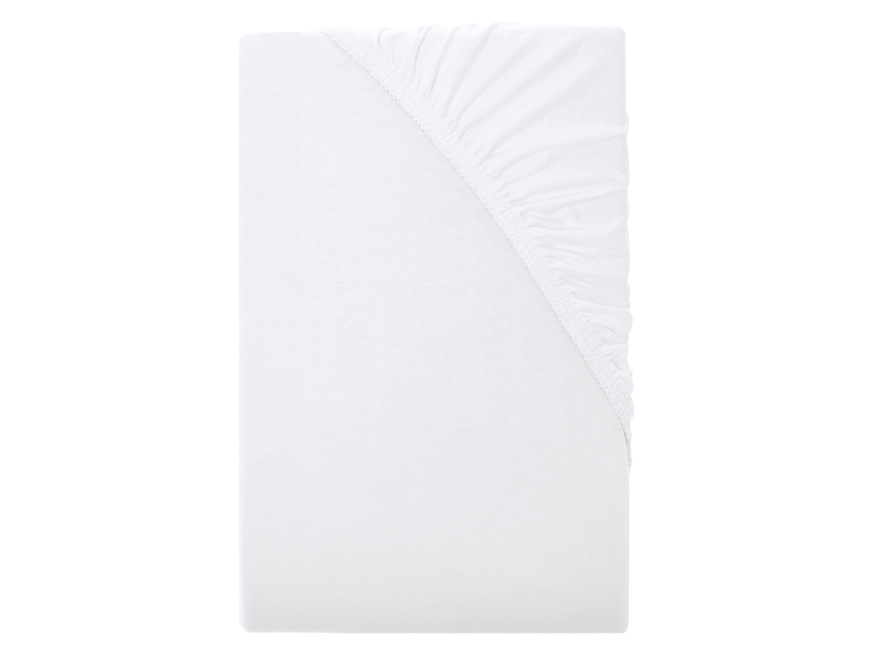 LIVARNO® Prześcieradło z dżerseju z gumką, 180-200 x 200 cm (Biały)