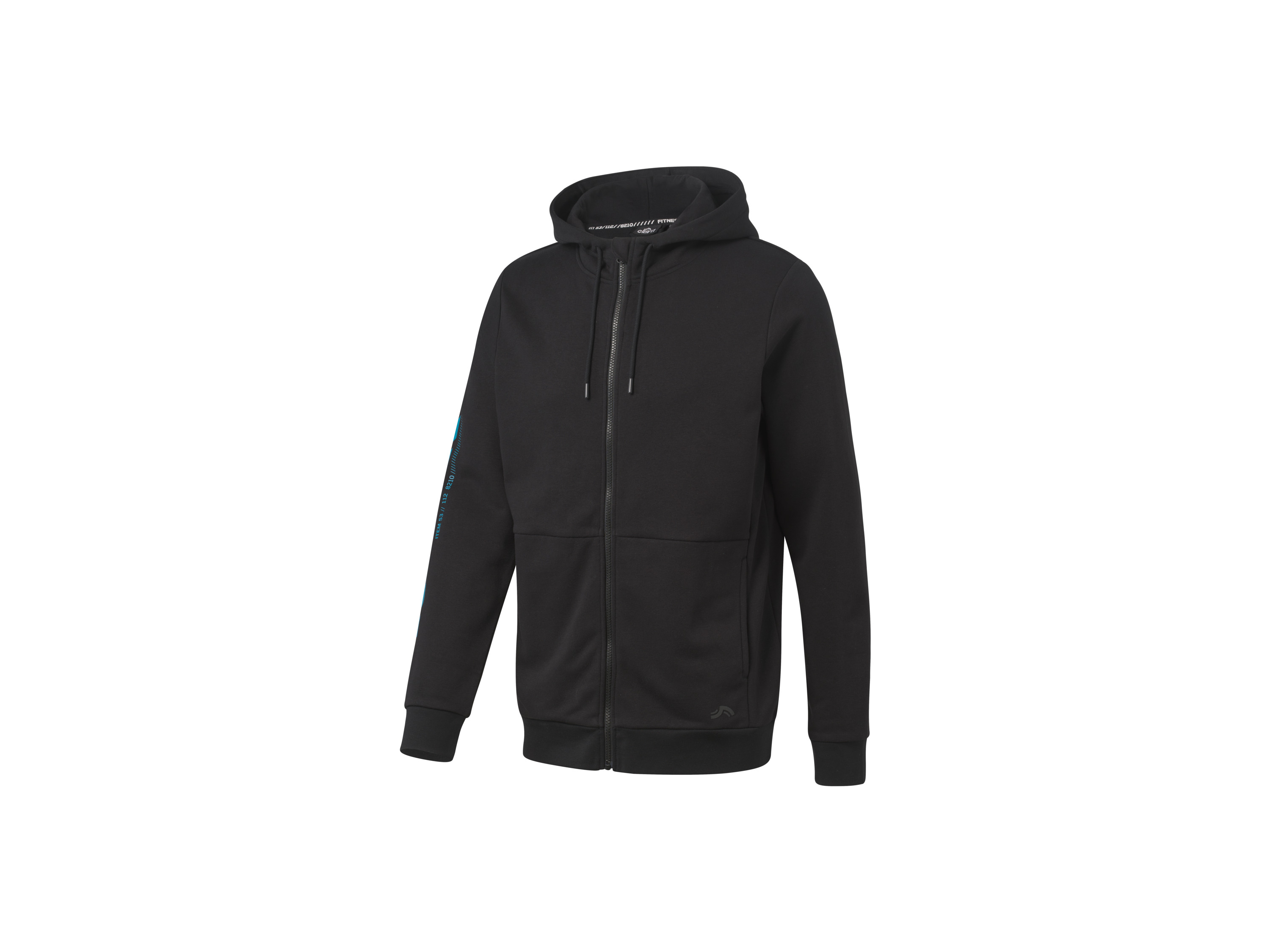 CRIVIT Męska bluza fitness z bawełną (Czarny, M (48/50))