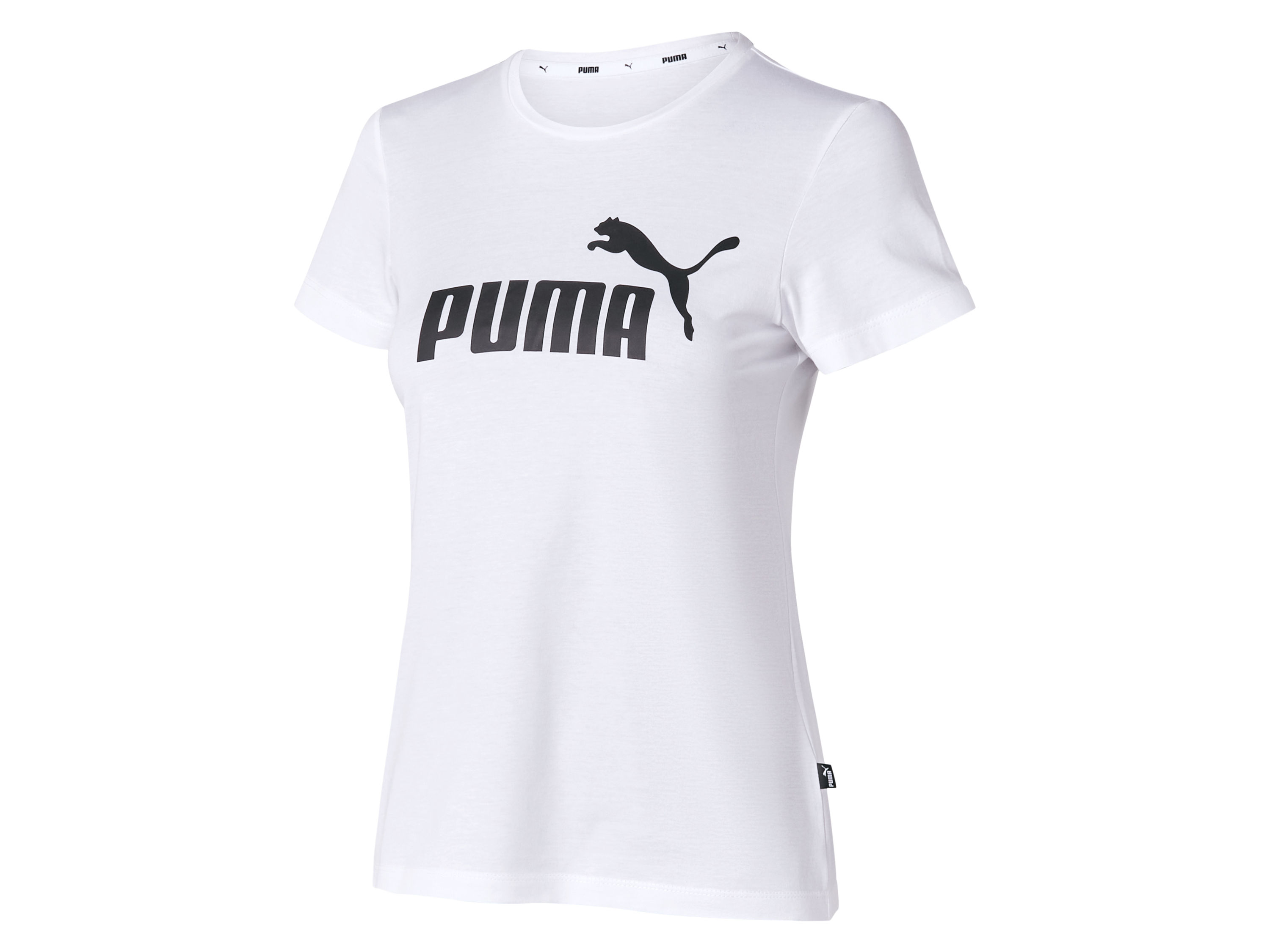 PUMA T-shirt damski z bawełny (Biały, S)
