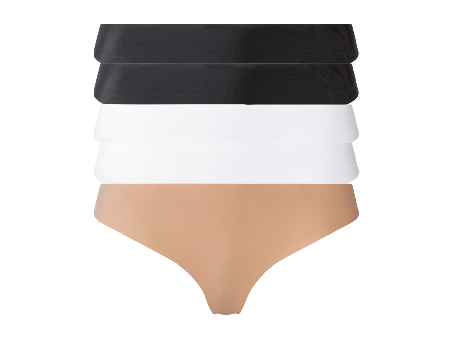 ESMARA® Stringi damskie cięte laserowo, 5 par 
