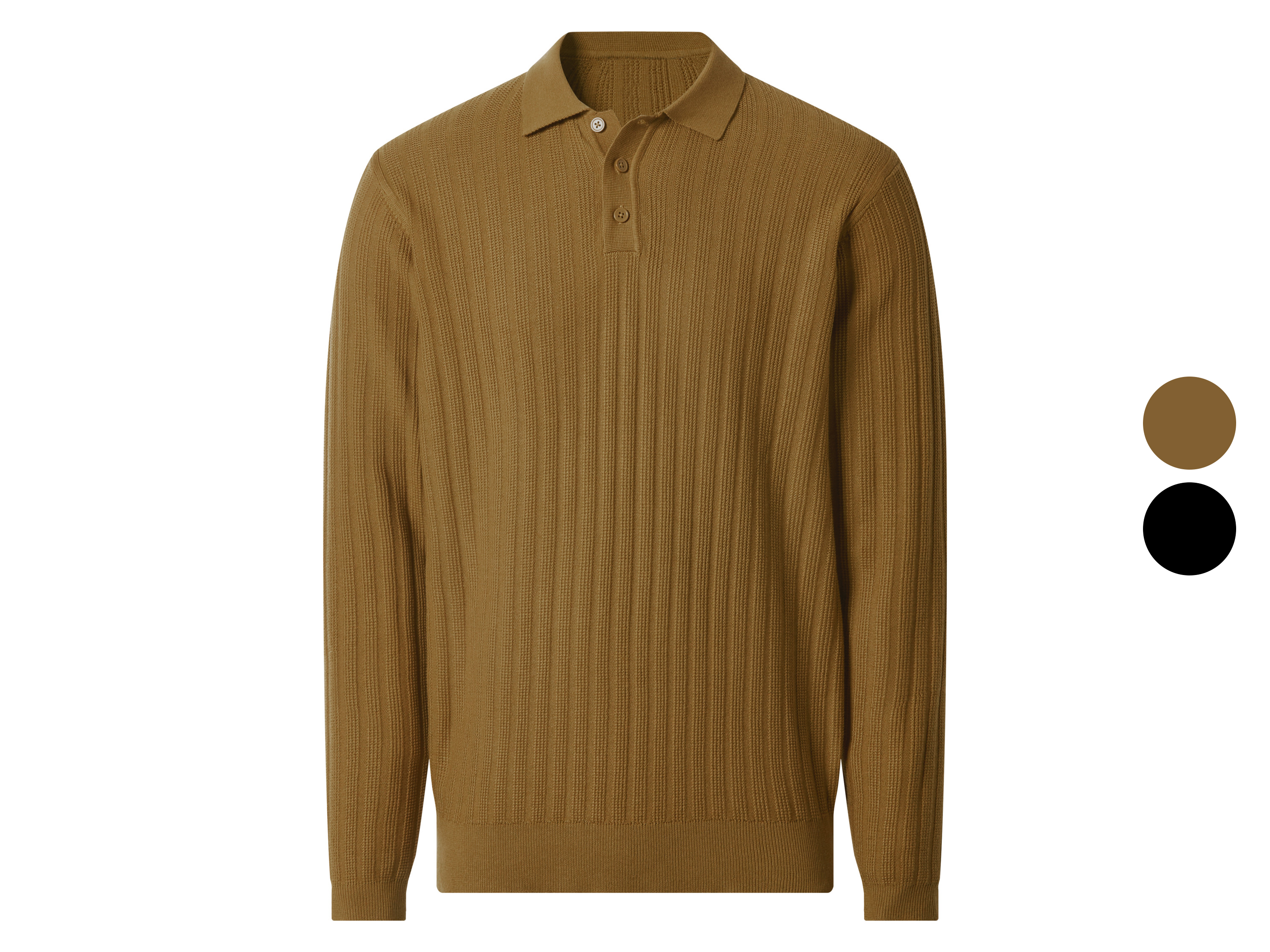 ESMARA MEN Sweter polo męski dzianinowy