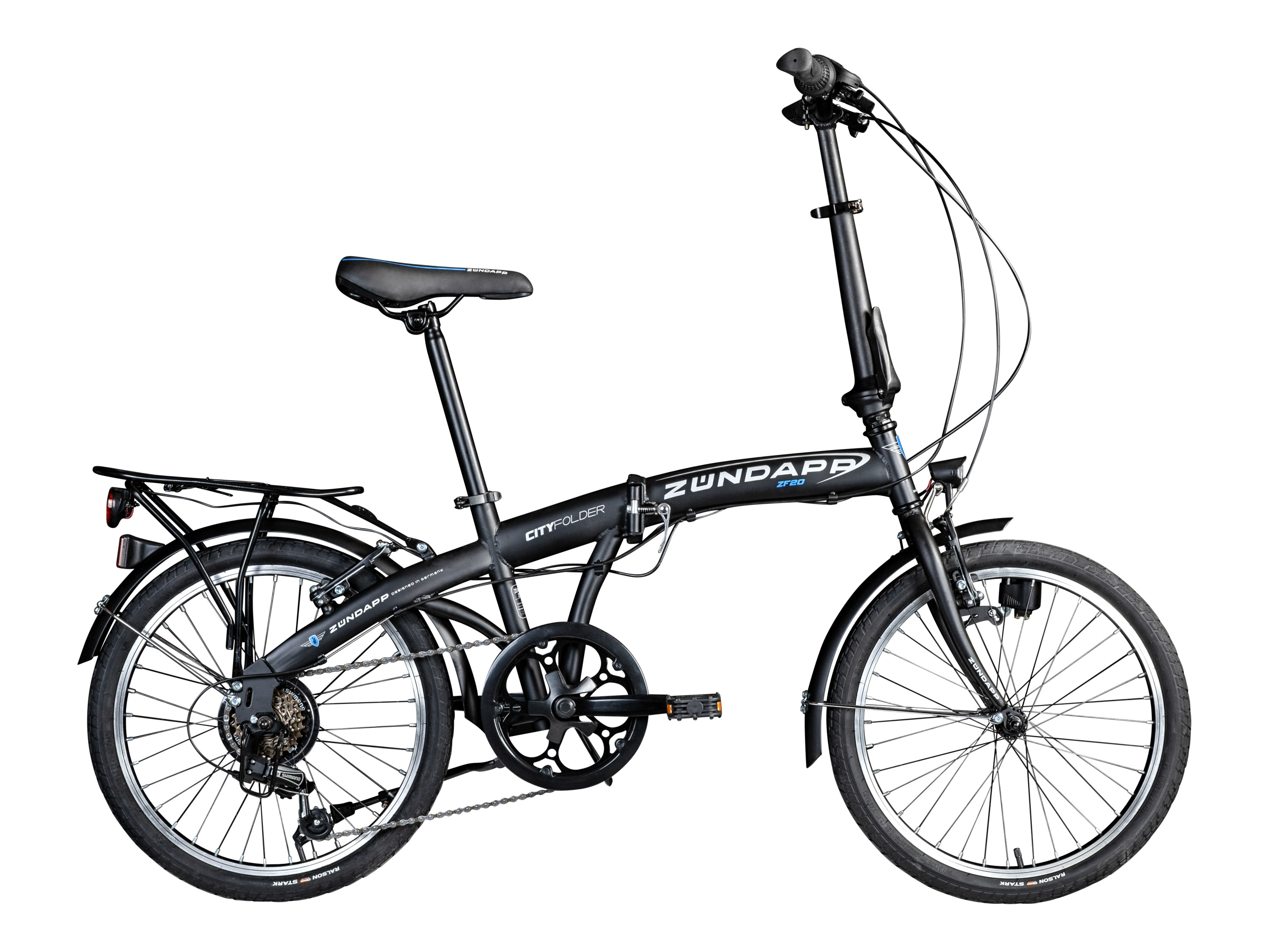 ZÜNDAPP Rower składany ZF20 Speed Folder, 20 cali (Czarny)