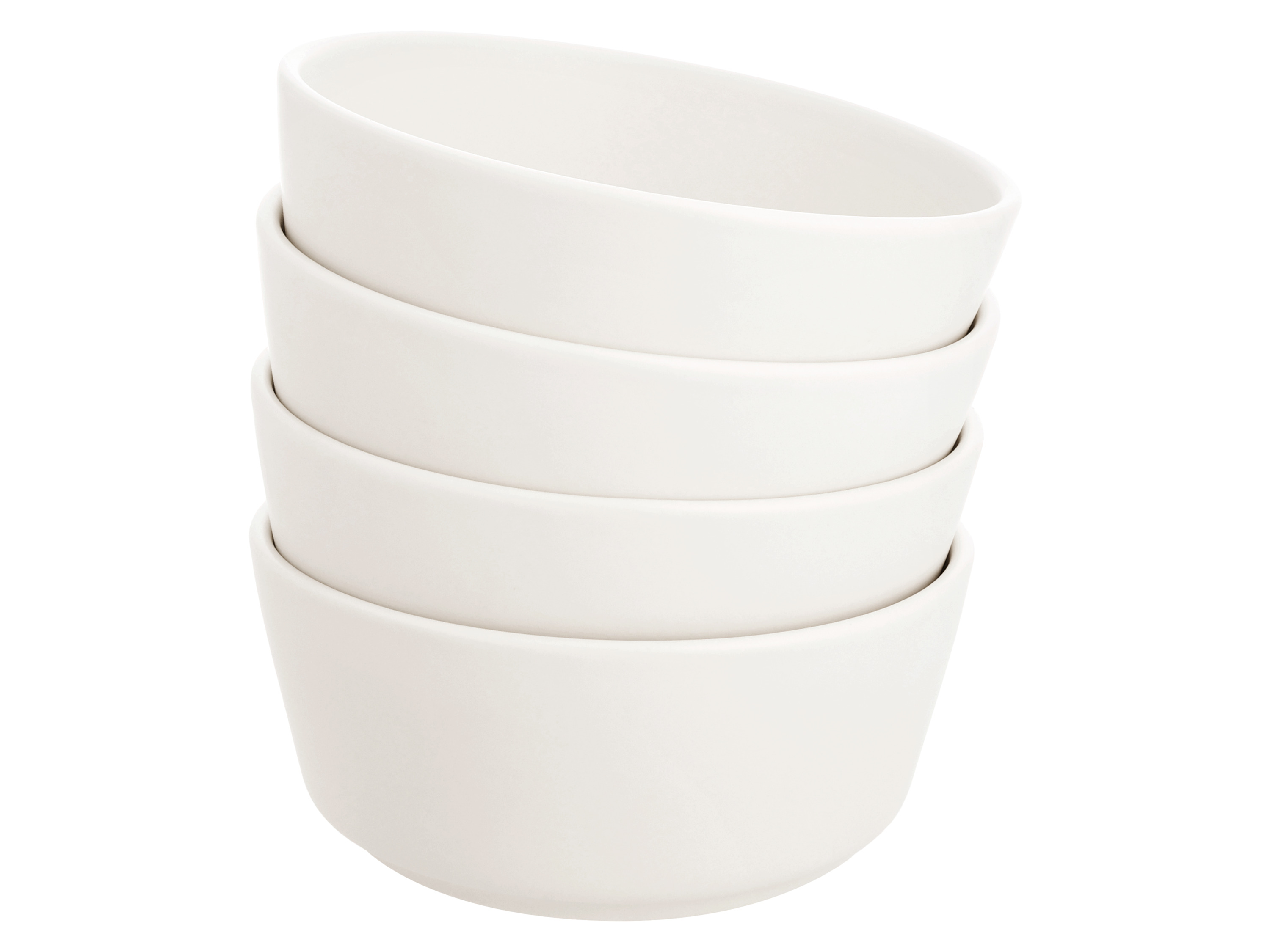 SILVERCREST® Komplet talerzy / misek, 4-częściowy (Miseczki, Biały)