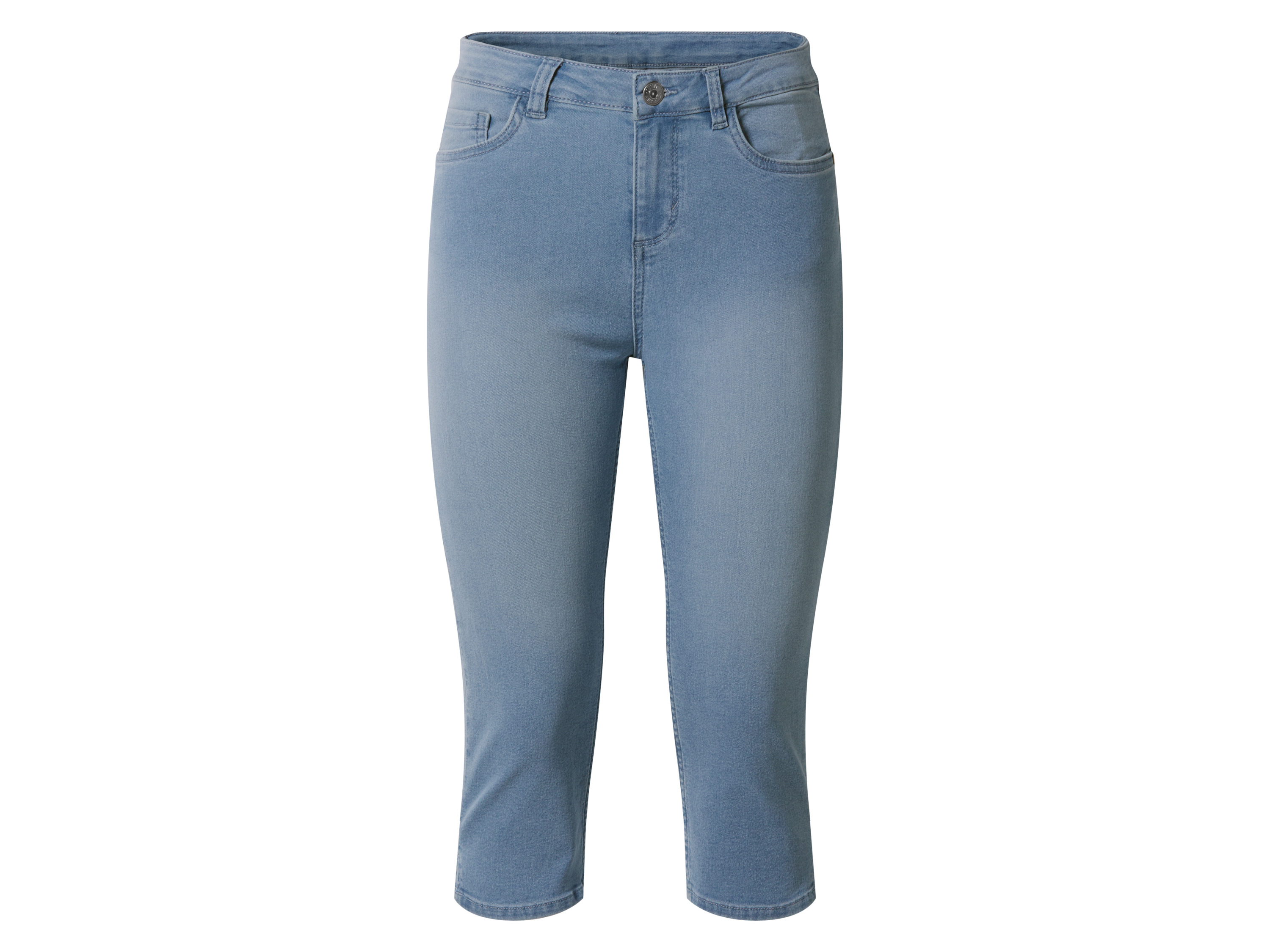ESMARA® Jeansy capri slim fit damskie (Jasnoniebieski, 38)
