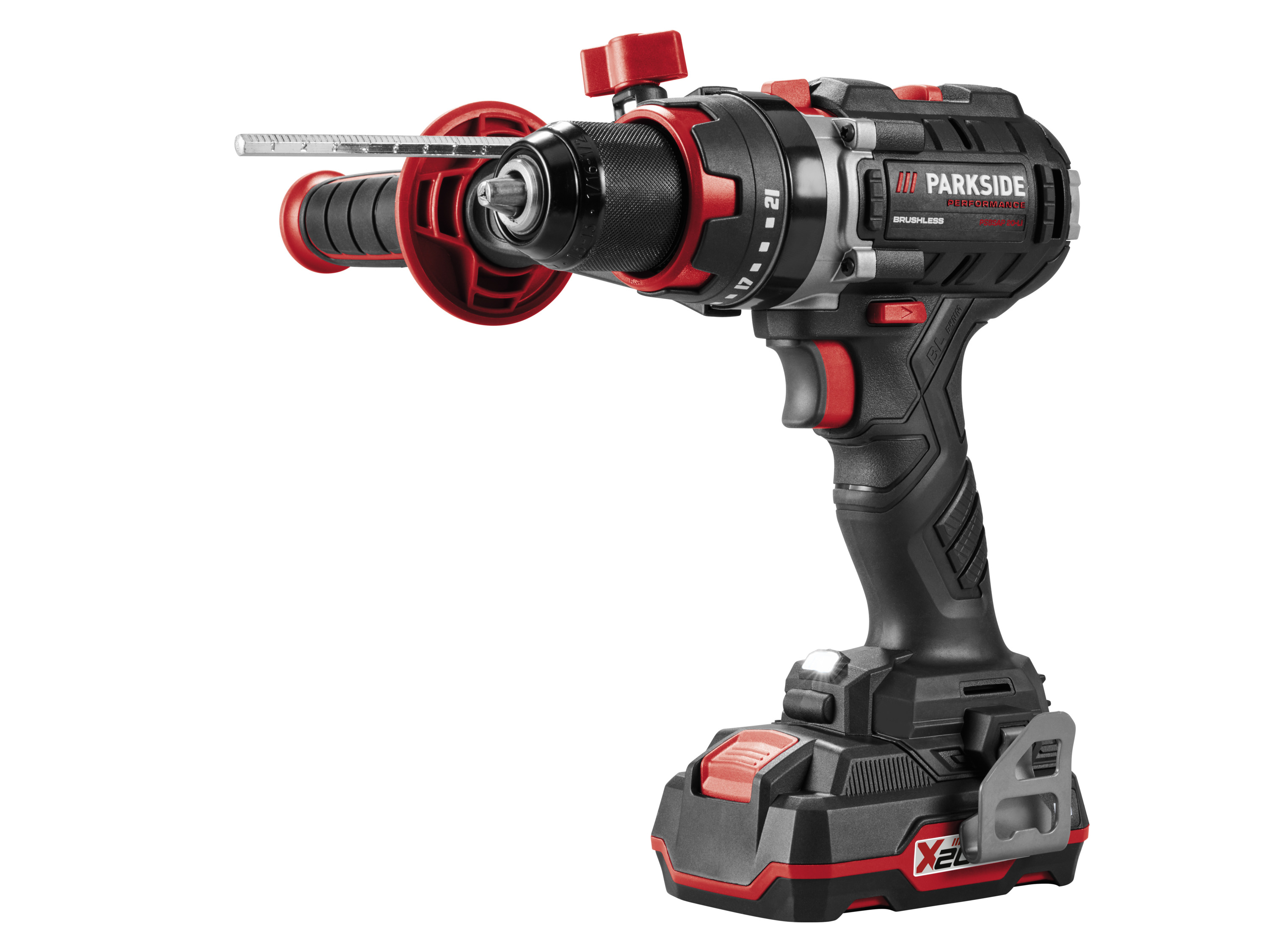 PARKSIDE PERFORMANCE® Zestaw akumulatorowych wiertarko-wkrętarek udarowych 20 V »PSBSAP 20-Li D4«, z akumulatorem i ładowarką.