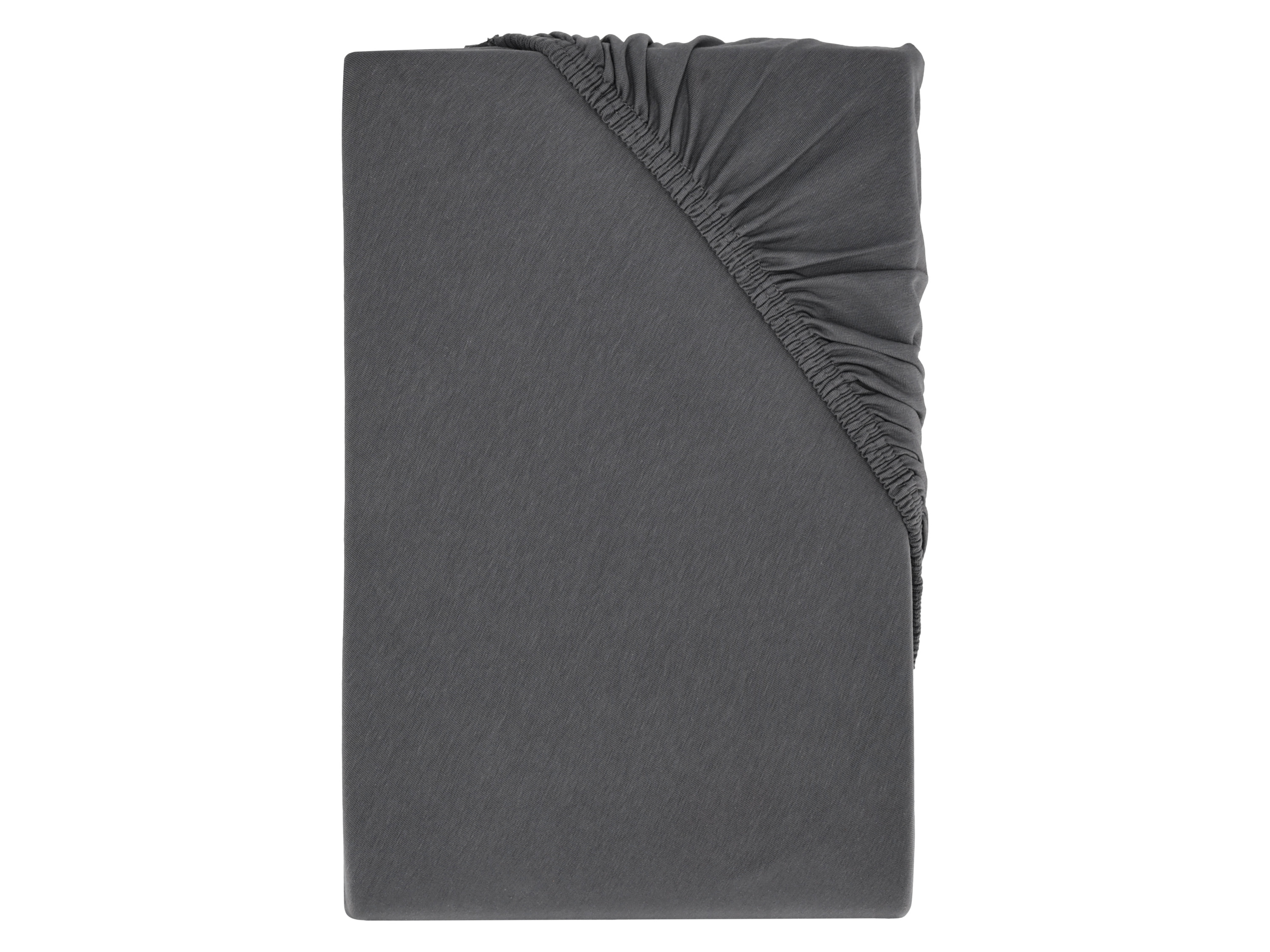 LIVARNO HOME Prześcieradło z dżerseju z gumką bi-elastic, 90-100 x 200 cm (Szary)