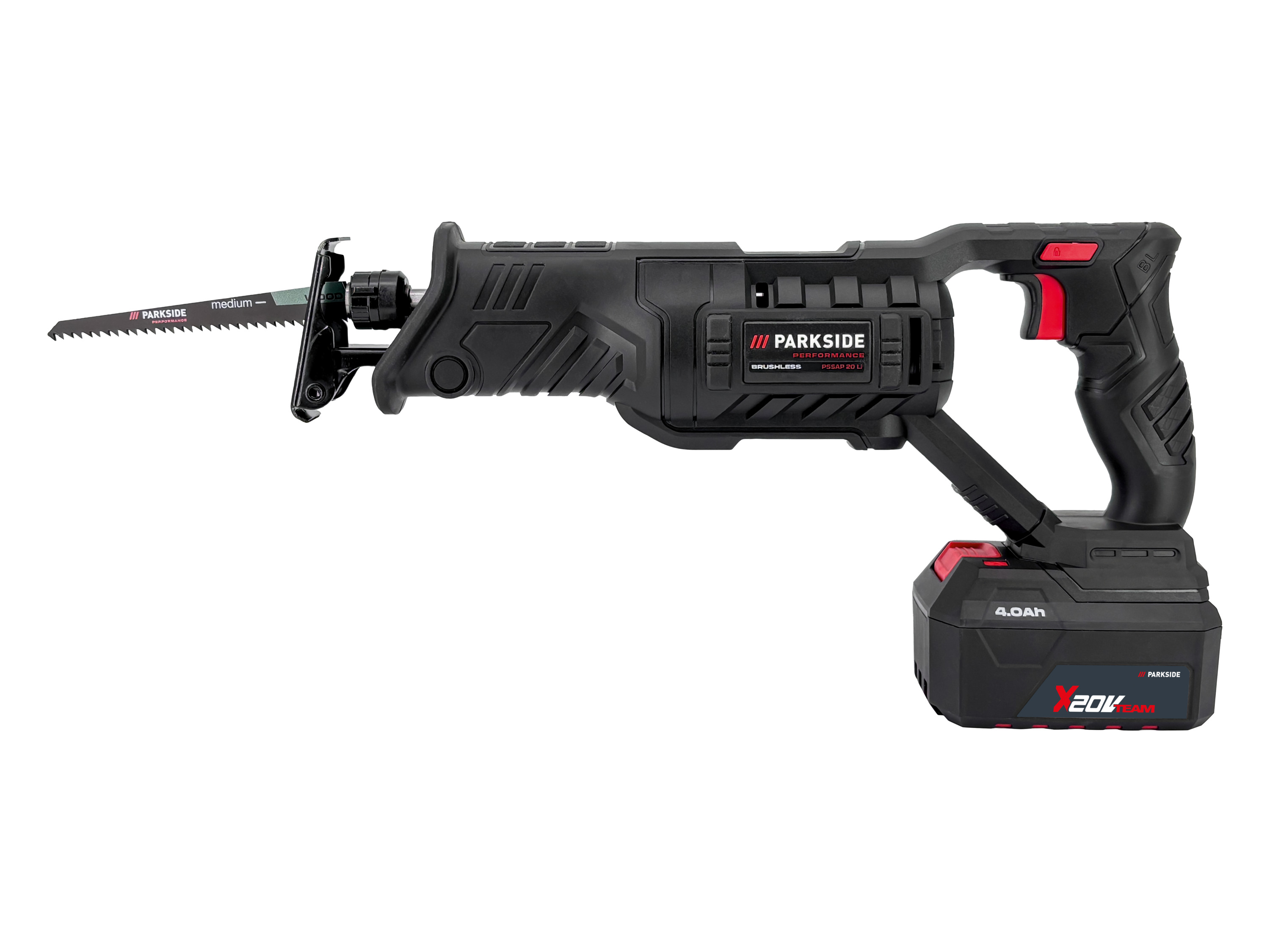 PARKSIDE PERFORMANCE® Akumulatorowa piła szablasta 20 V, PSSAP 20-Li E5 (z akumulatorem i ładowarką)