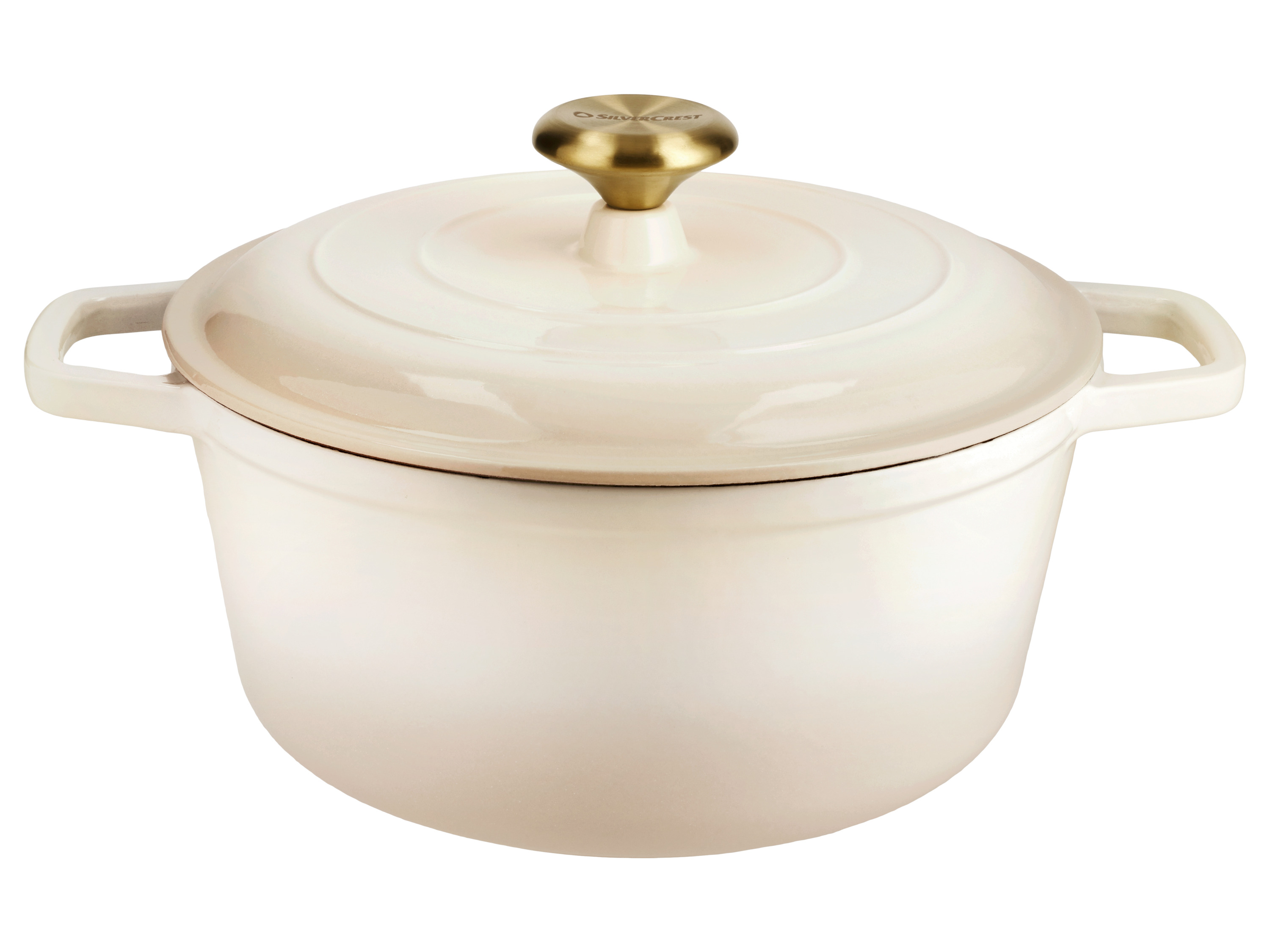 SILVERCREST® Garnek żeliwny, Ø 25 cm (Kremowy)