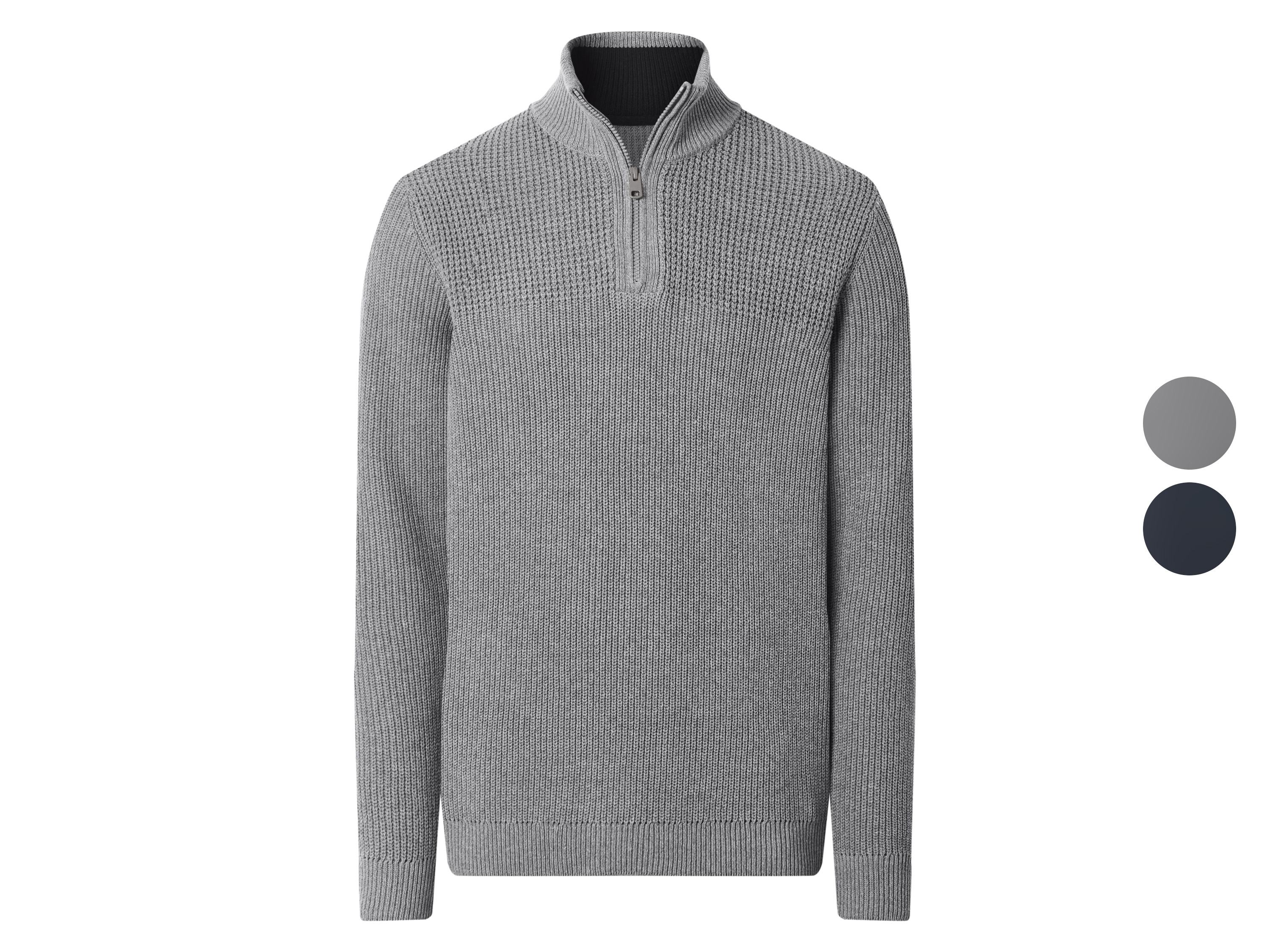ESMARA MEN Męski sweter z grubego dzianu Troyer