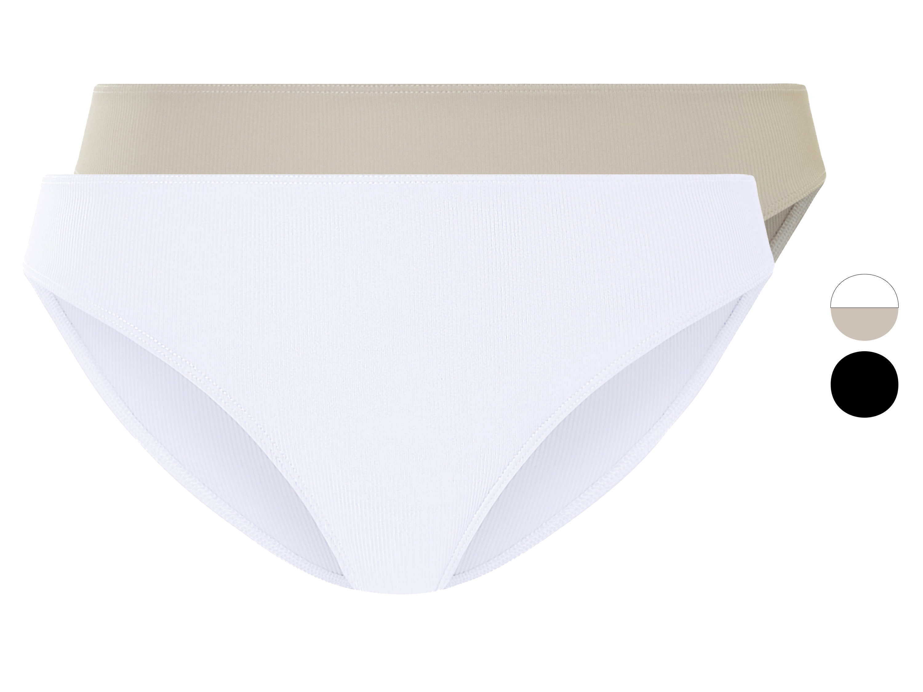ESMARA® Majtki figi damskie prążkowane, 2 pary