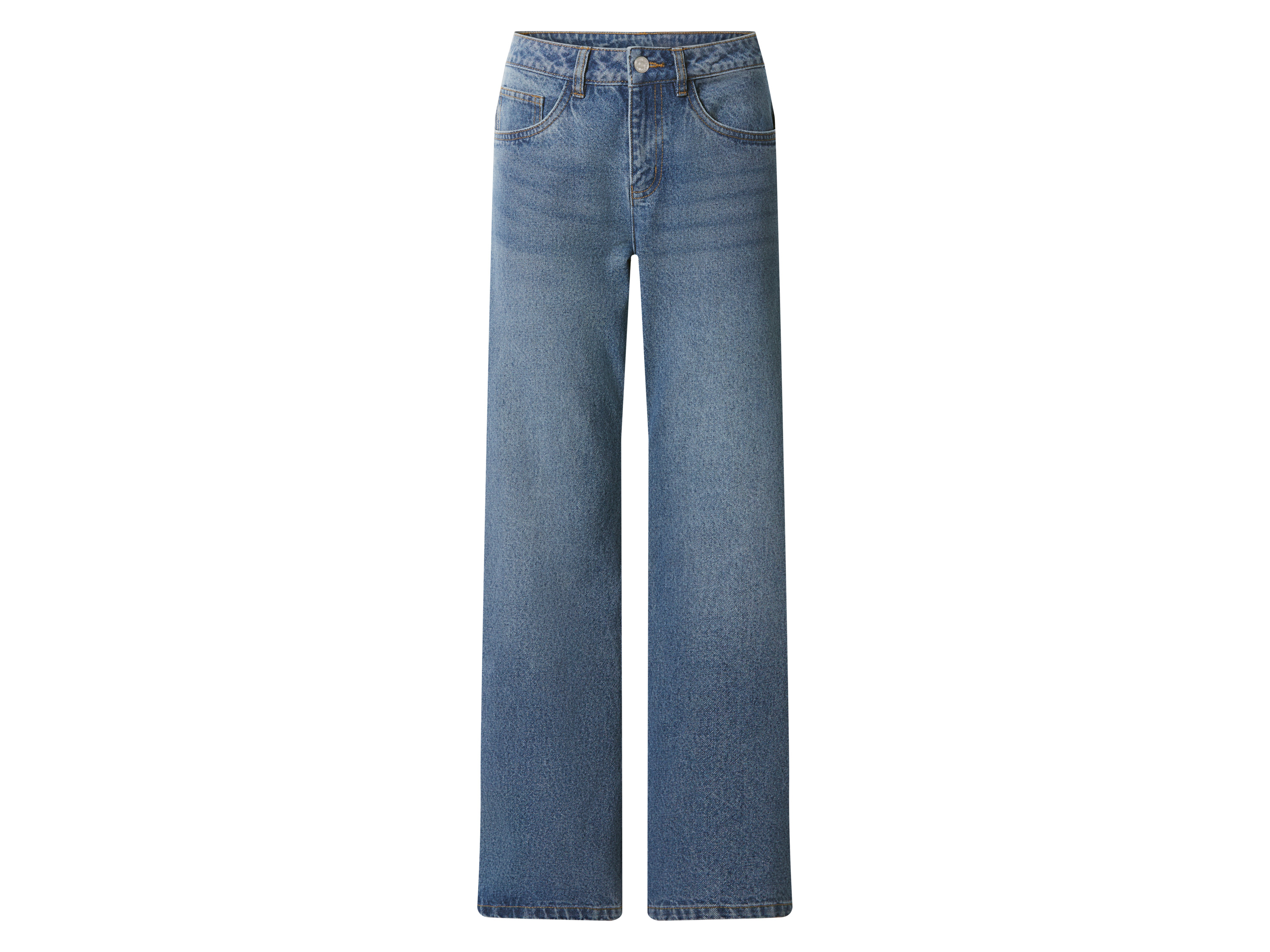 ESMARA® Jeansy wide leg damskie z bawełną 
