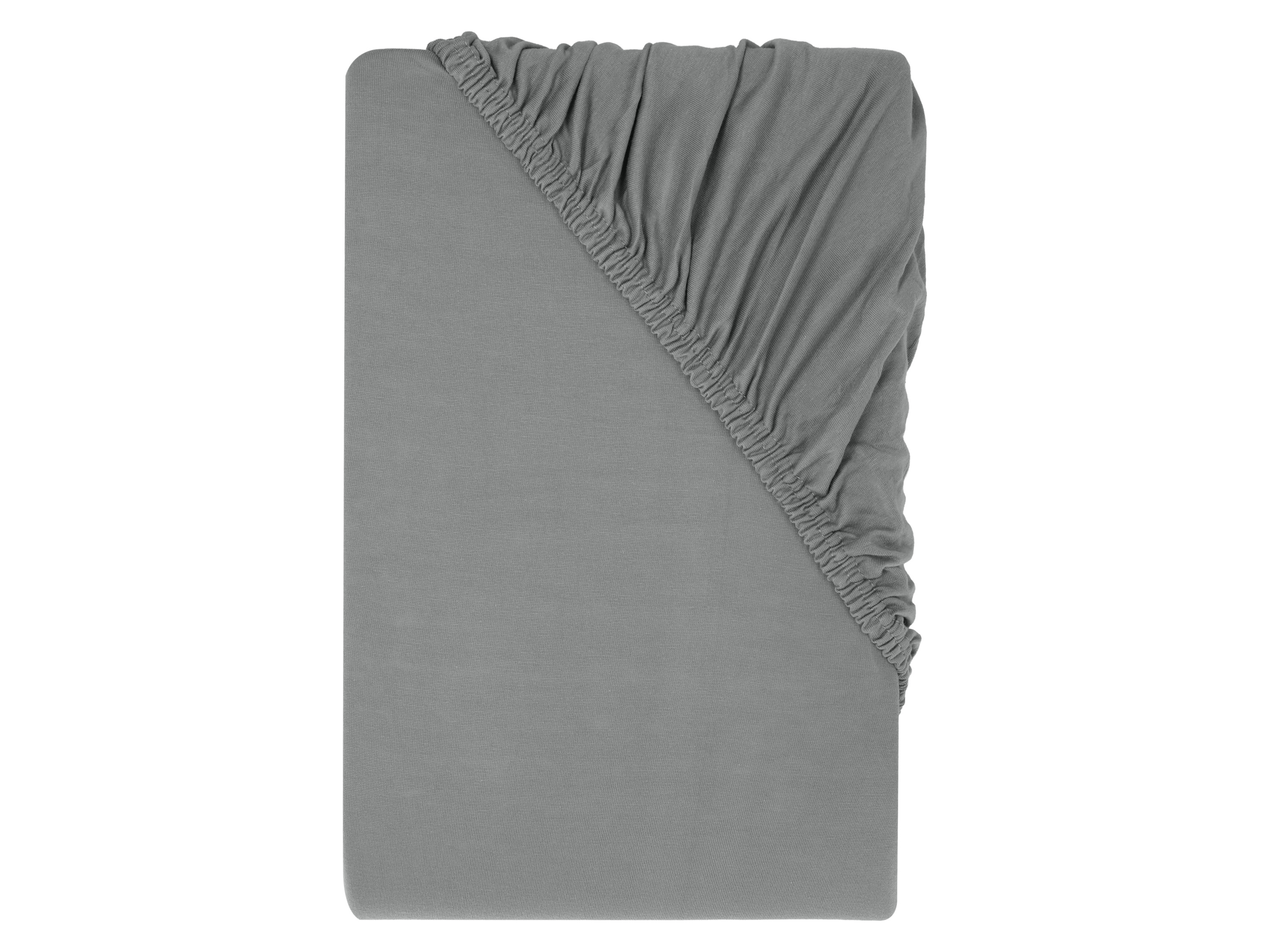 LIVARNO® Prześcieradło z dżerseju z gumką, 140-160 x 200 cm (Szary)