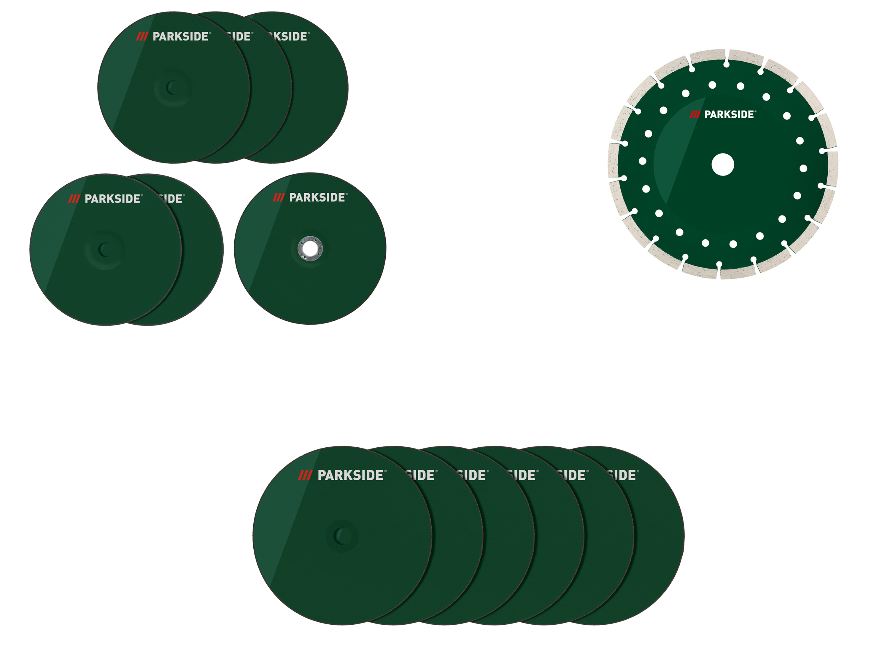 PARKSIDE® Zestaw tarcz tnących/ szlifierskich/ diamentowa tarcza tnąca/ zestaw tarcz tnących do stali nierdzewnej