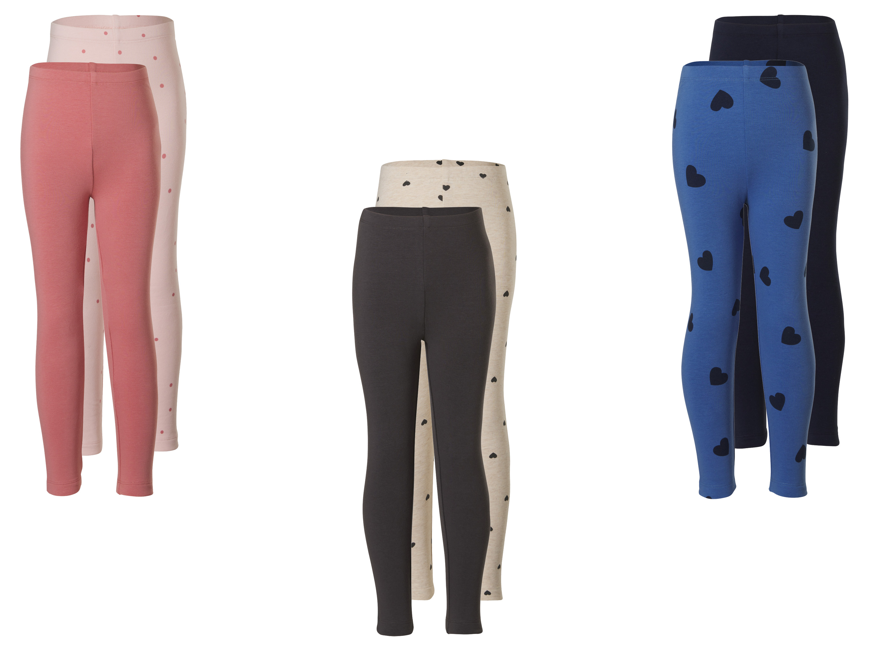 LUPILU® Legginsy termiczne dziecięce z bawełną, 2 pary