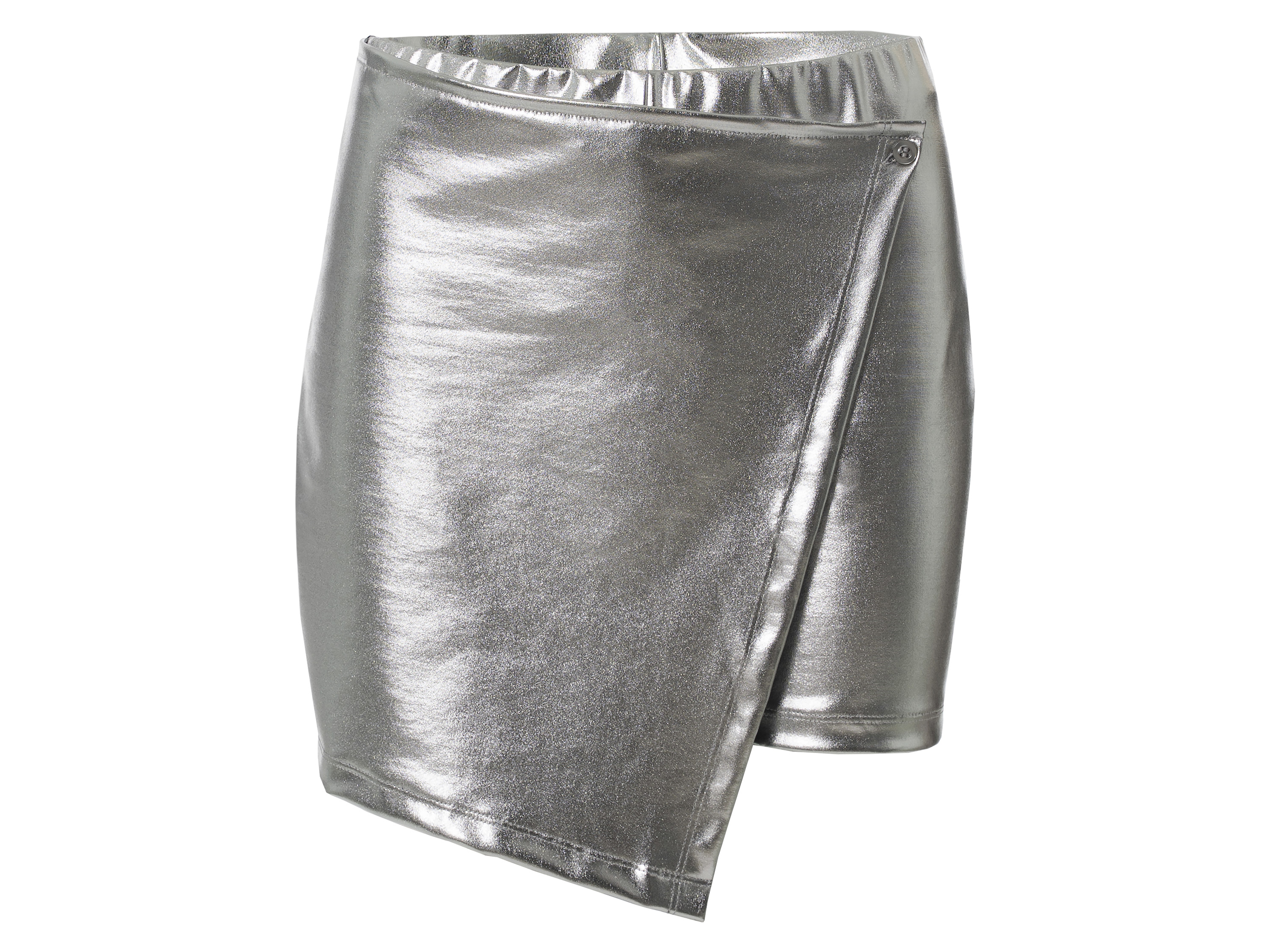 ESMARA® Spódnico-spodnie damskie z kolekcji kapsułowej, srebrny z metalicznym połyskiem