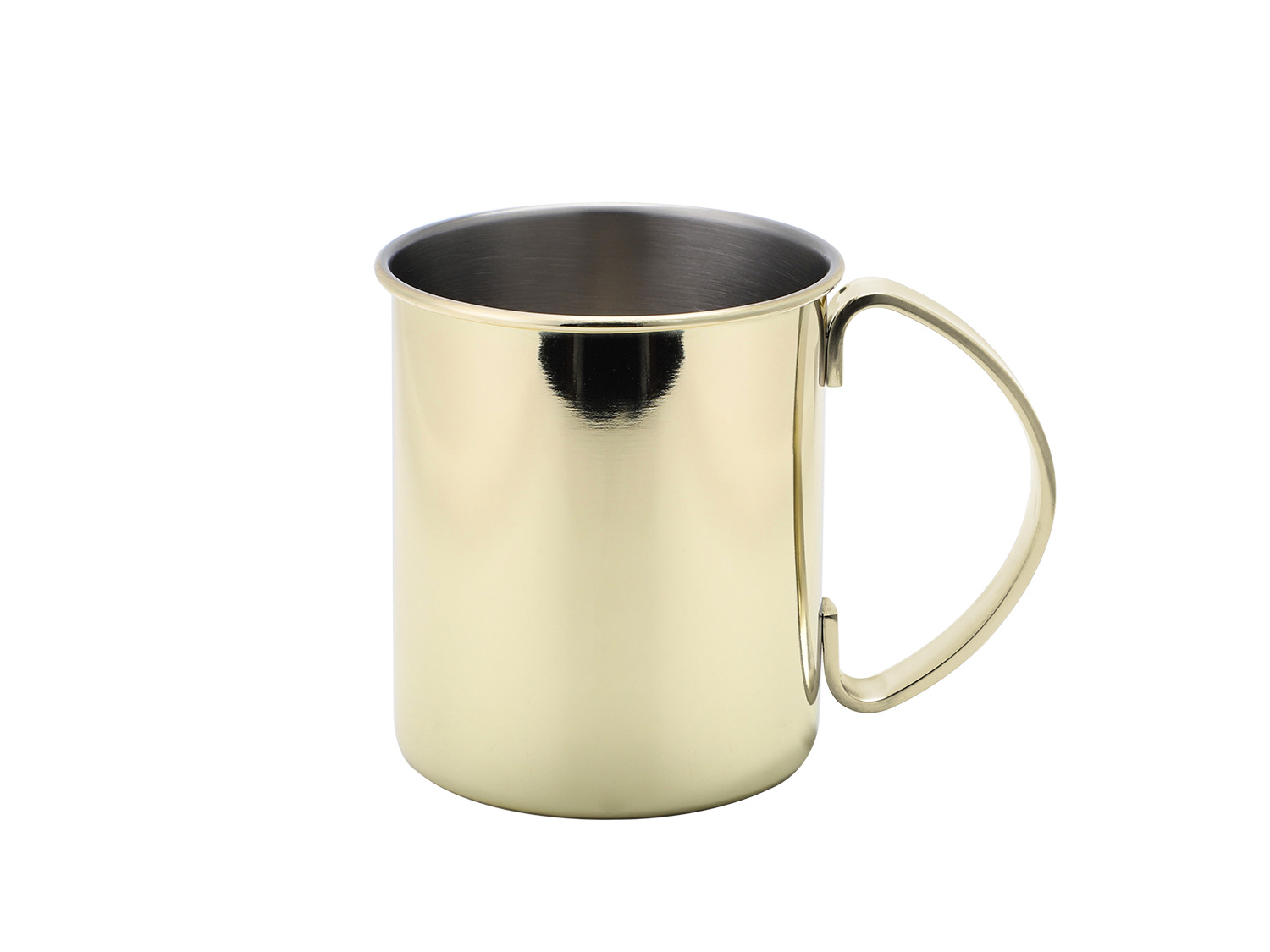 ECHTWERK Zestaw kubków do Moscow Mule ze stali nierdzewnej (4 elementy, Złoty, 1000 ml)