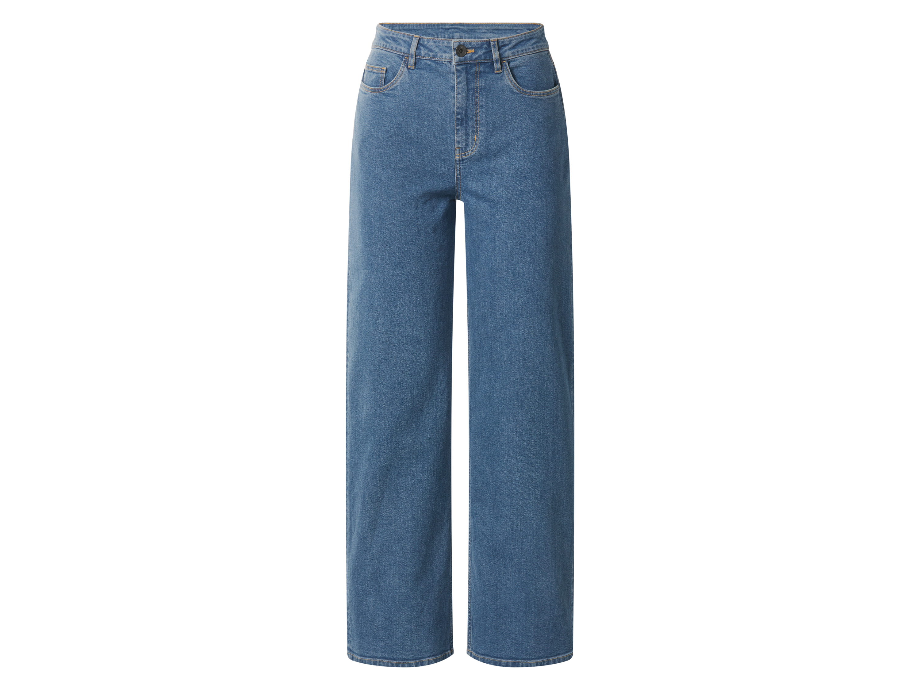 ESMARA® Jeansy damskie wide leg z wysokim stanem