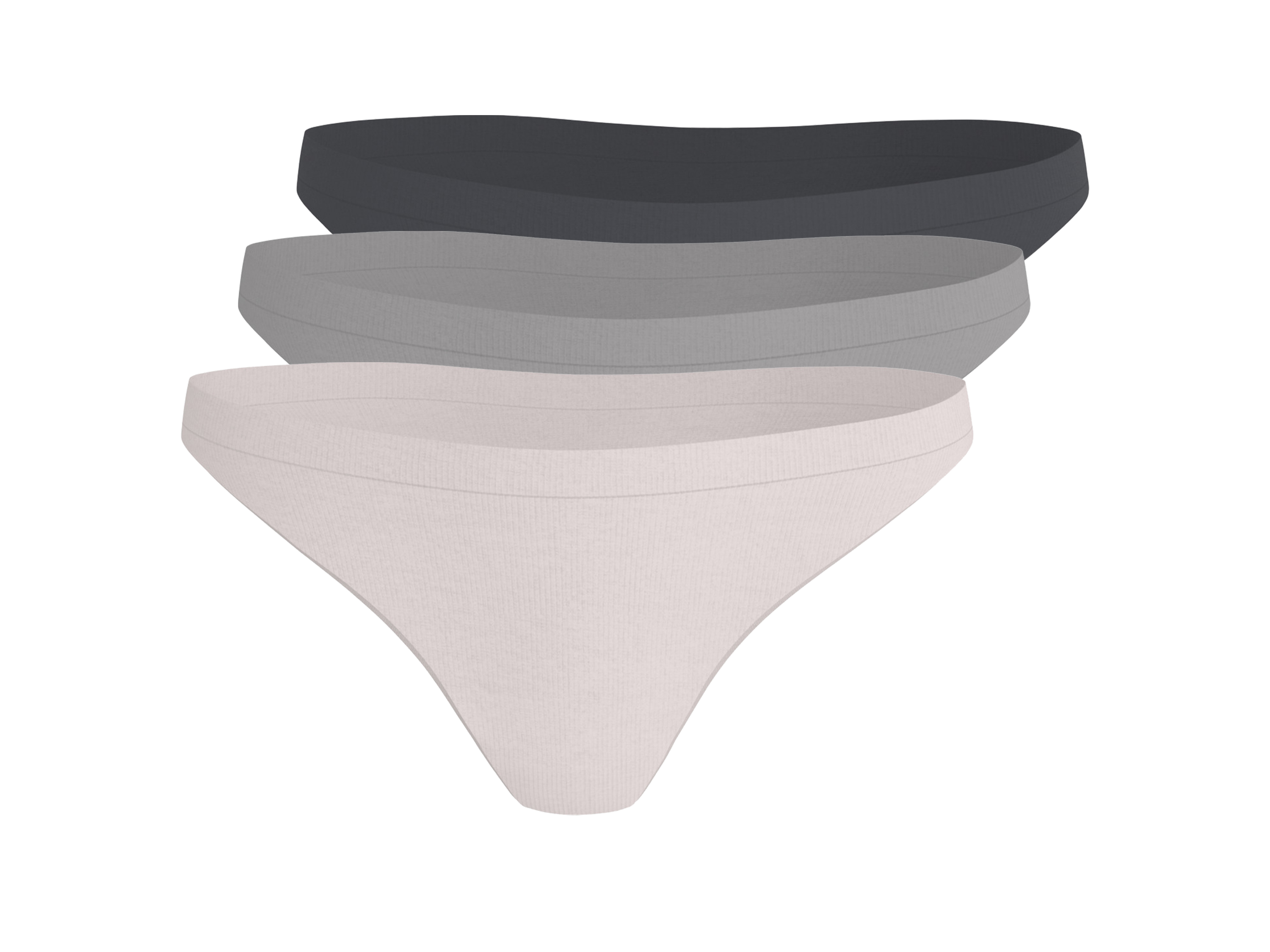 ESMARA® Majtki stringi damskie, 3 pary, bezszwowe