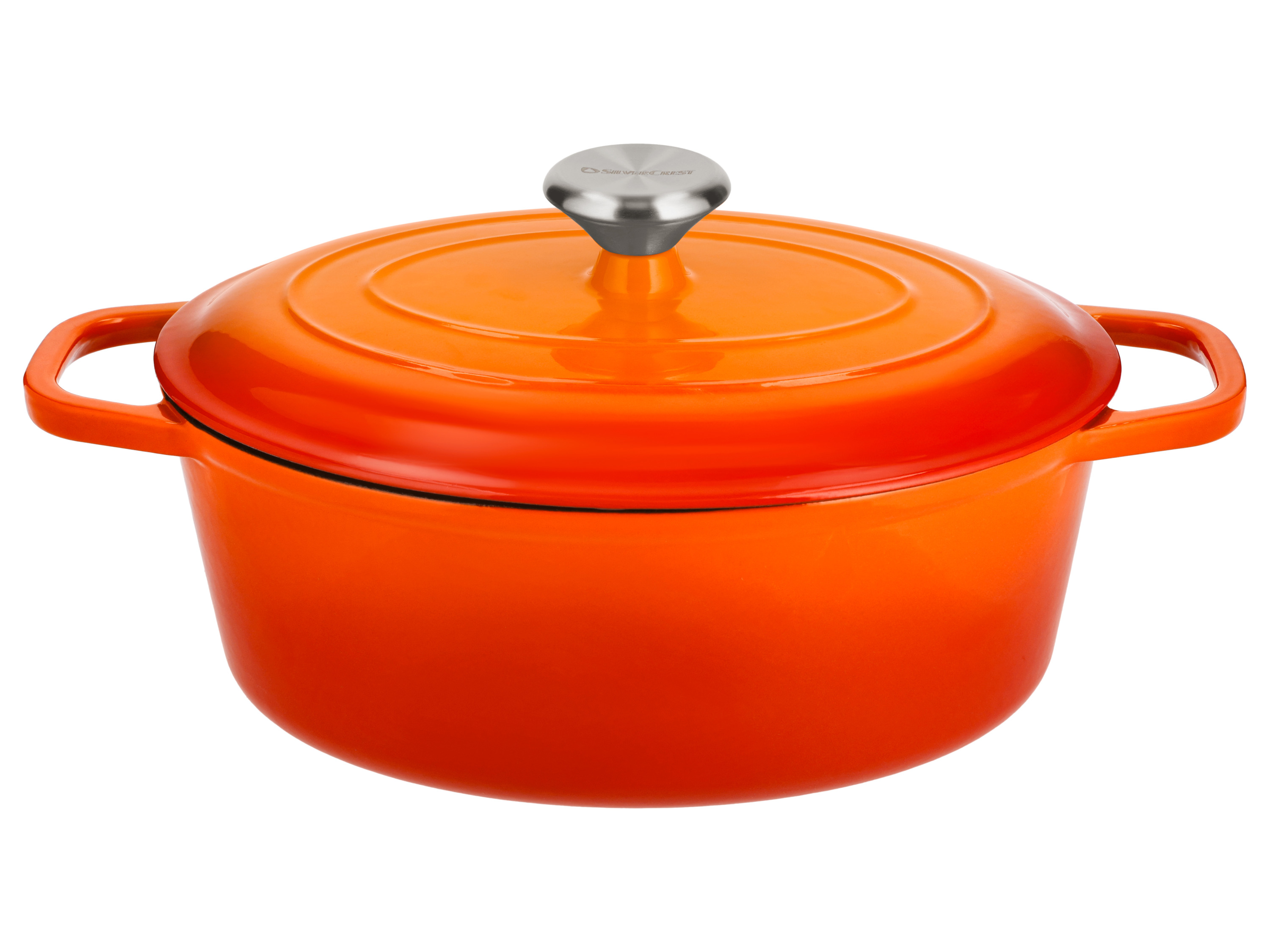 SILVERCREST® Żeliwna brytfanna Premium, Ø 29 cm (pomarańczowy)
