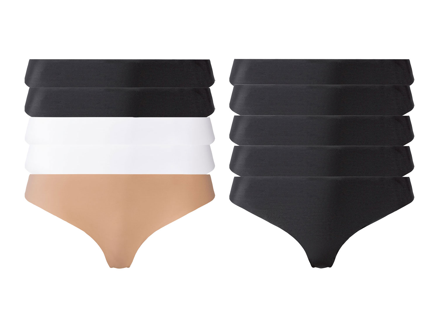 ESMARA® Stringi damskie cięte laserowo, 5 par