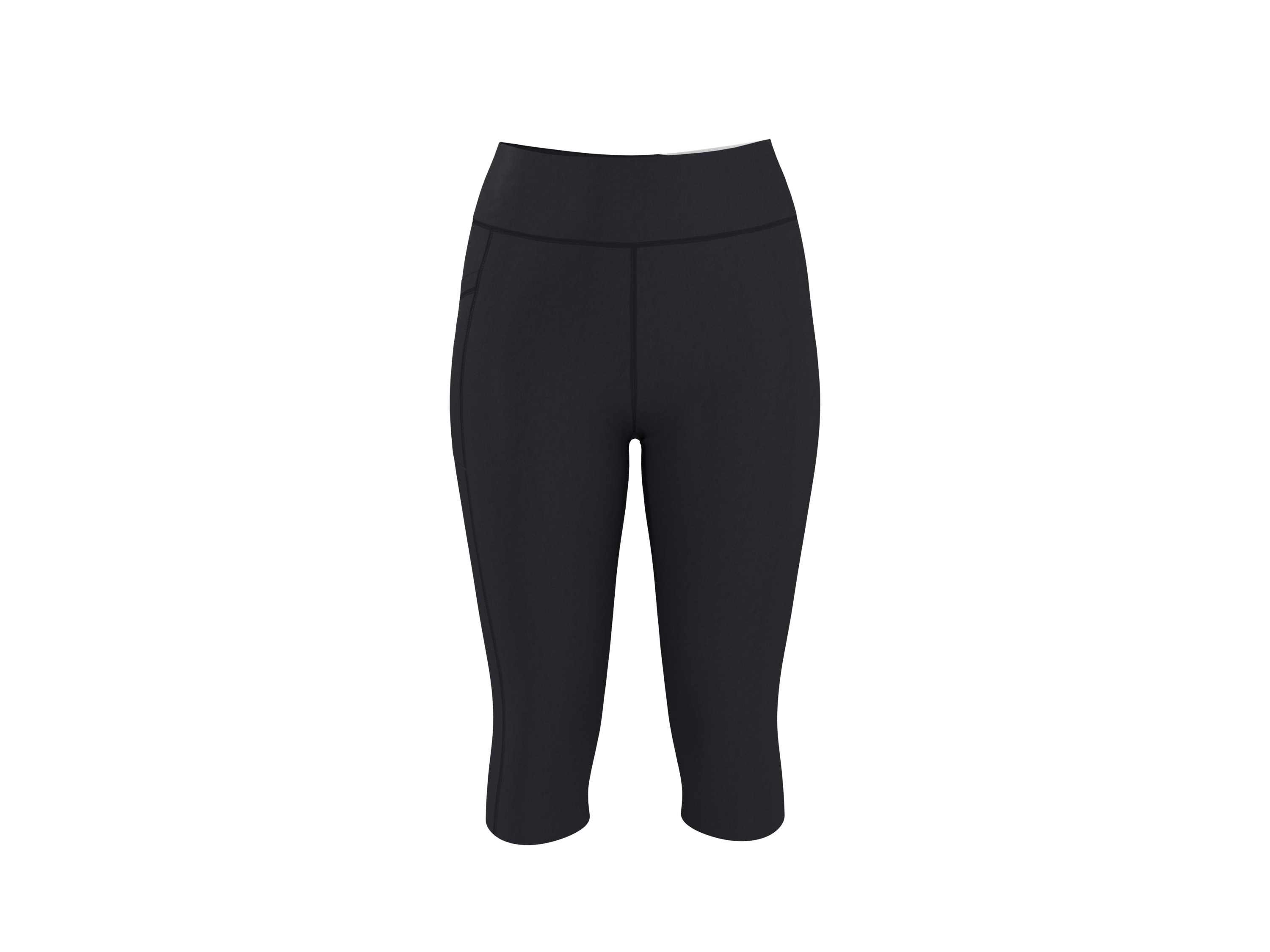 CRIVIT Spodnie funkcyjne capri damskie (Czarny, S (36-38))