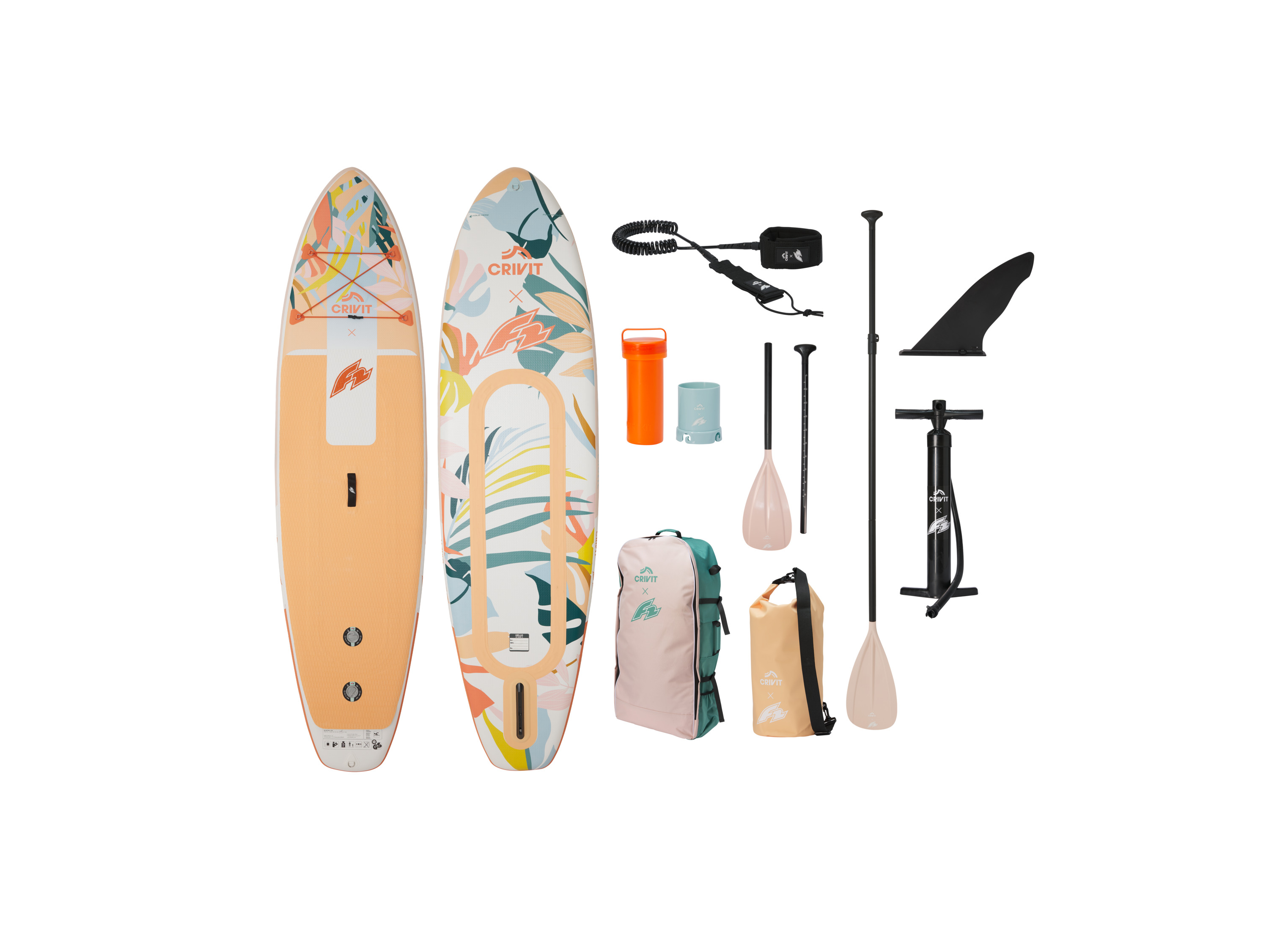 CRIVIT X F2 Deska SUP Exotic, dwukomorowa