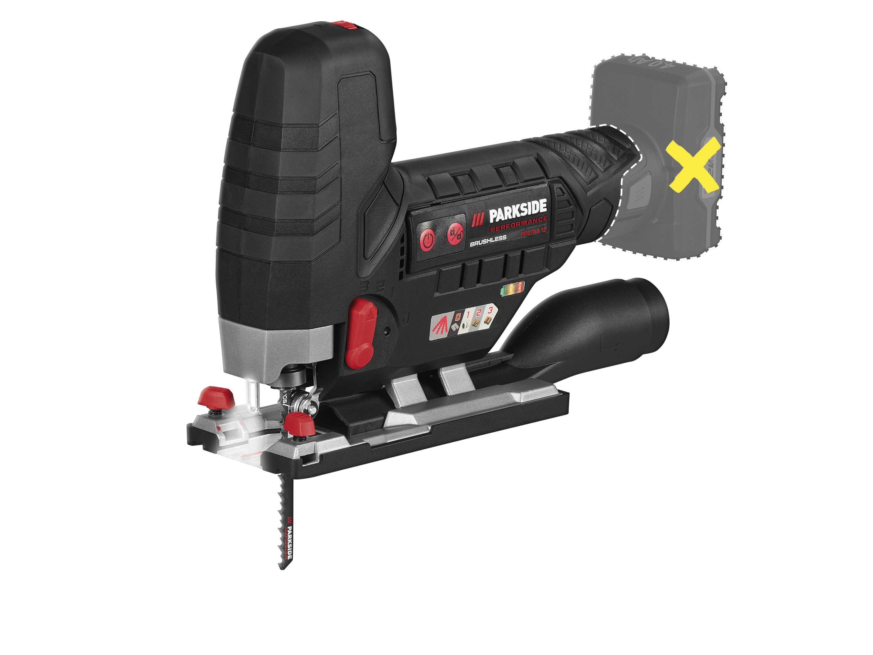 PARKSIDE PERFORMANCE® Akumulatorowa wyrzynarka 12 V, PPSTKA 12 A1 (bez akumulatora i ładowarki)