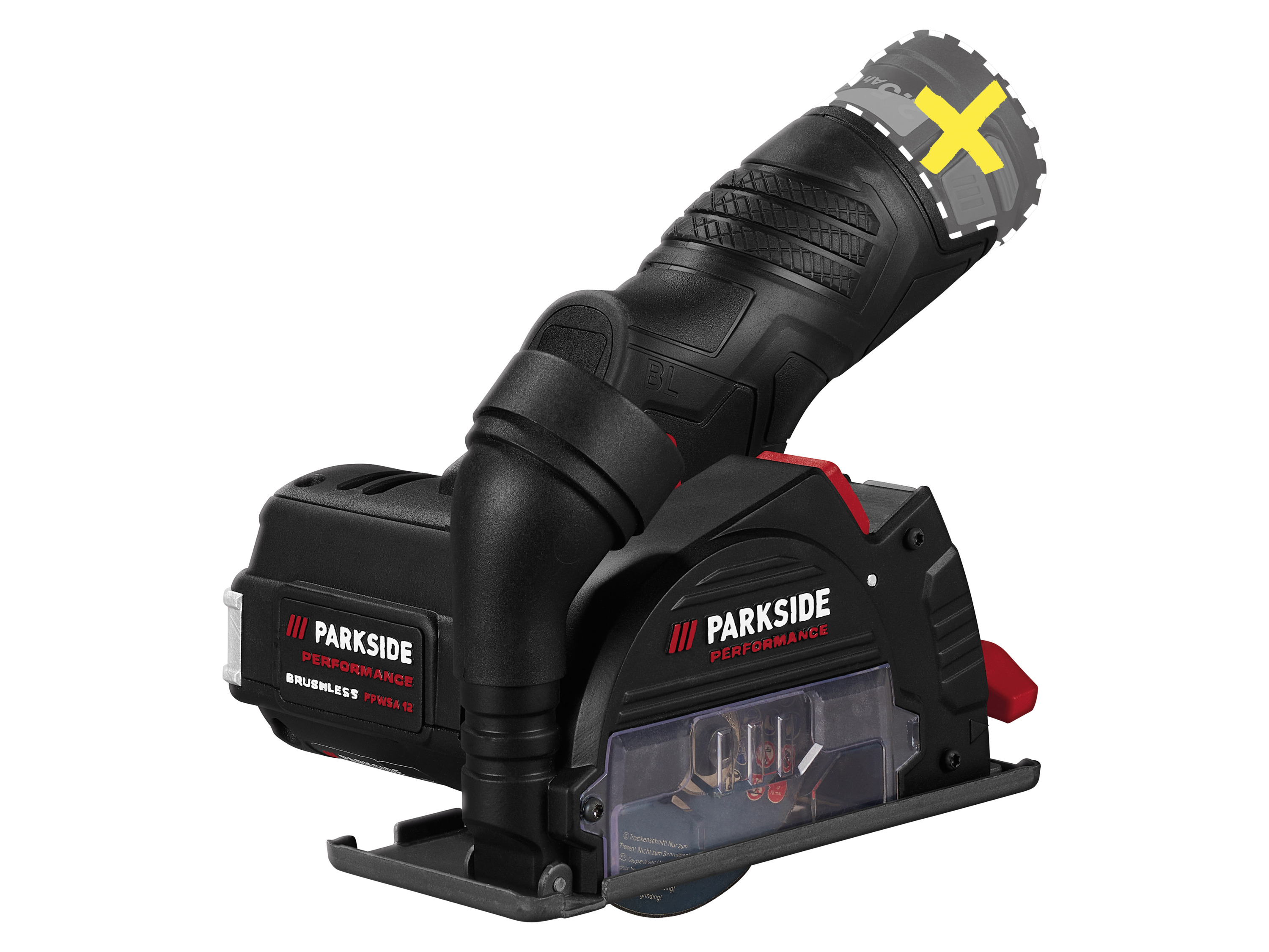 PARKSIDE PERFORMANCE® Akumulatorowa szlifierka kątowa  12 V, PPWSA 12 A1 (bez akumulatora i ładowarki)
