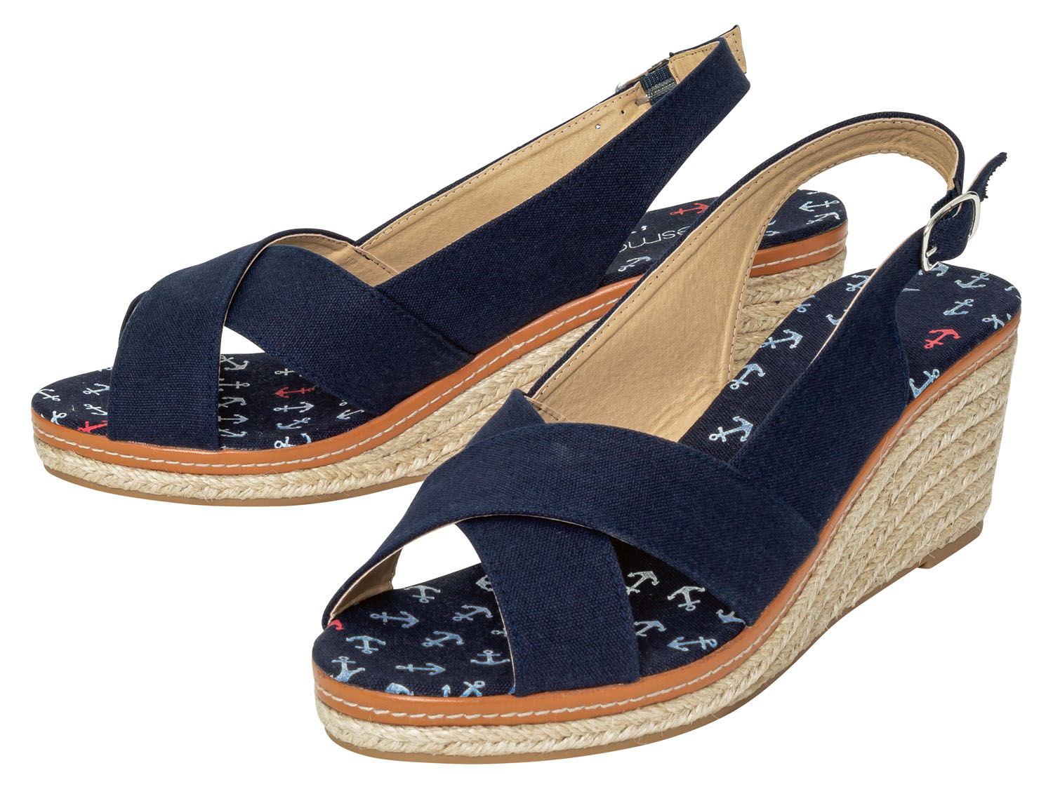 ESMARA® Sandały damskie na koturnie