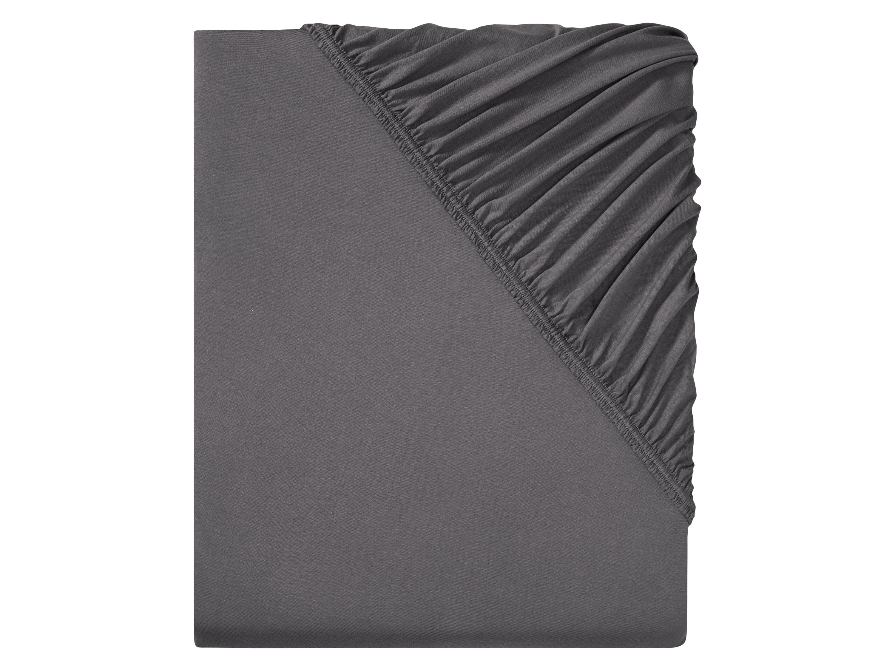 LIVARNO HOME Prześcieradło z dżerseju i modalu, 140-160 x 200 cm (Ciemnoszary)