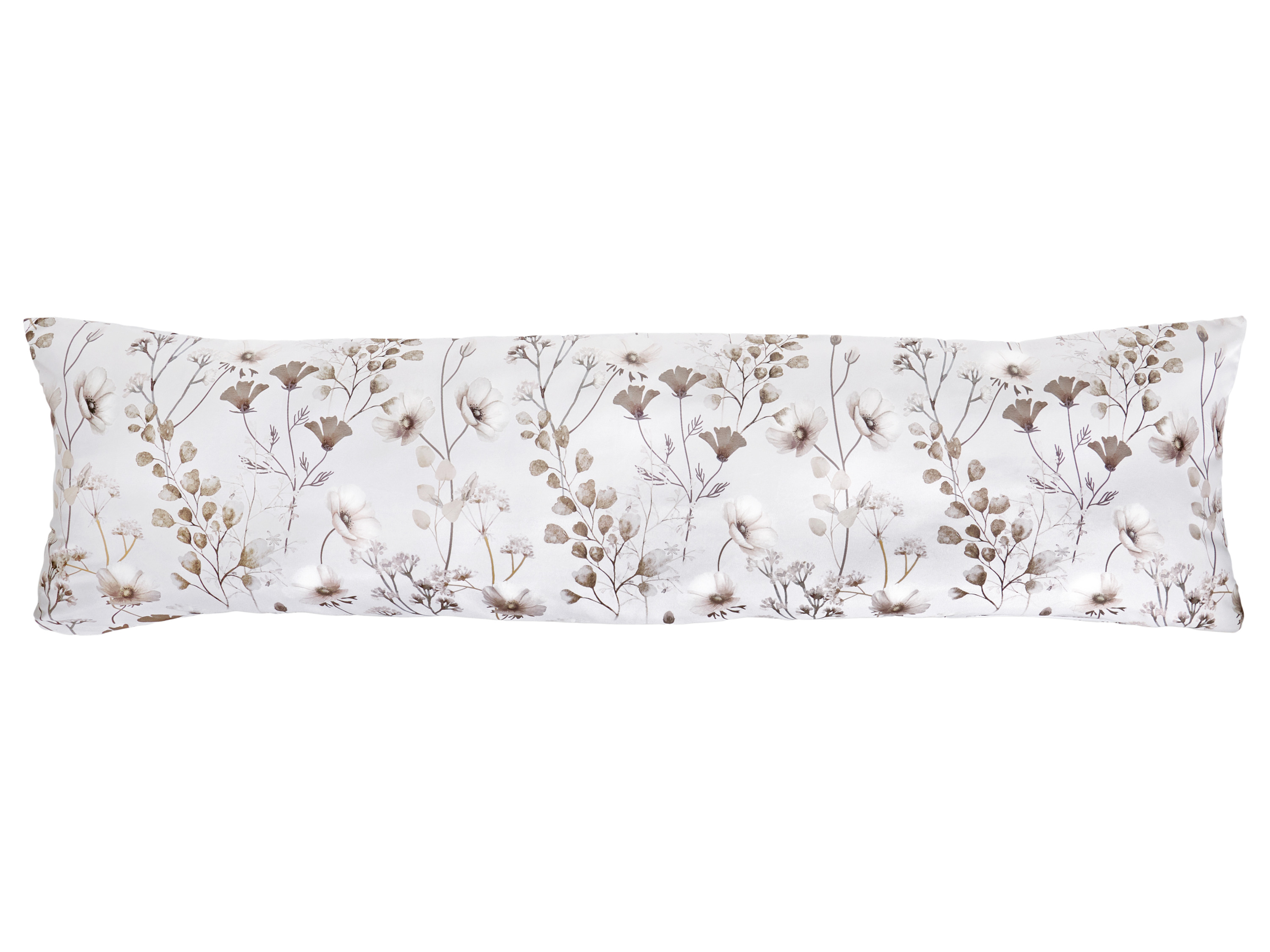 LIVARNO® Poszewka na poduszkę z satyny mikrowłóknowej lub Dwustronna poszewka na poduszkę z satyny mikrowłóknowej, 40 x 145 cm (Biały)