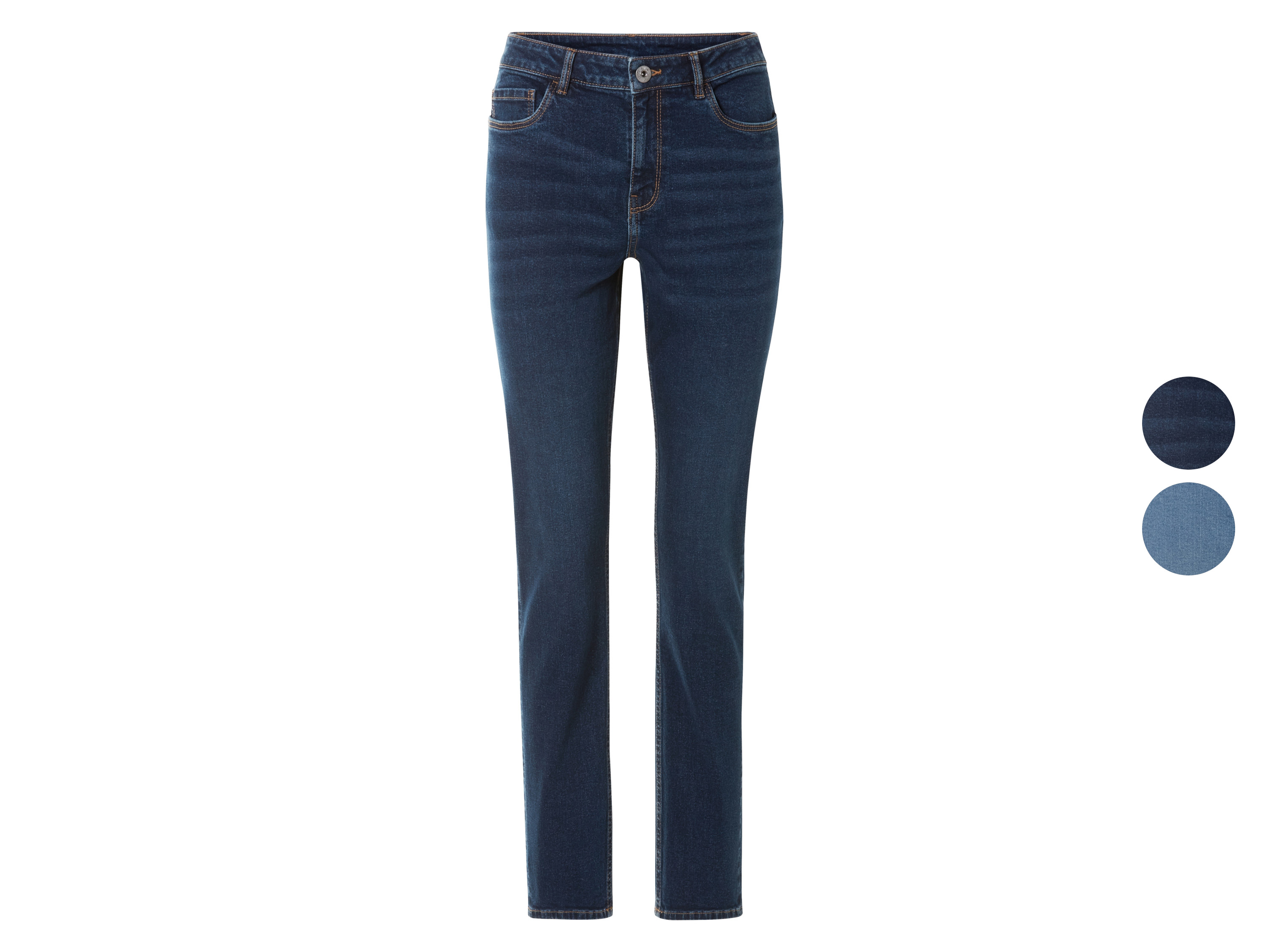 ESMARA® Damskie jeansy, Straight Fit, z wysokim stanem.