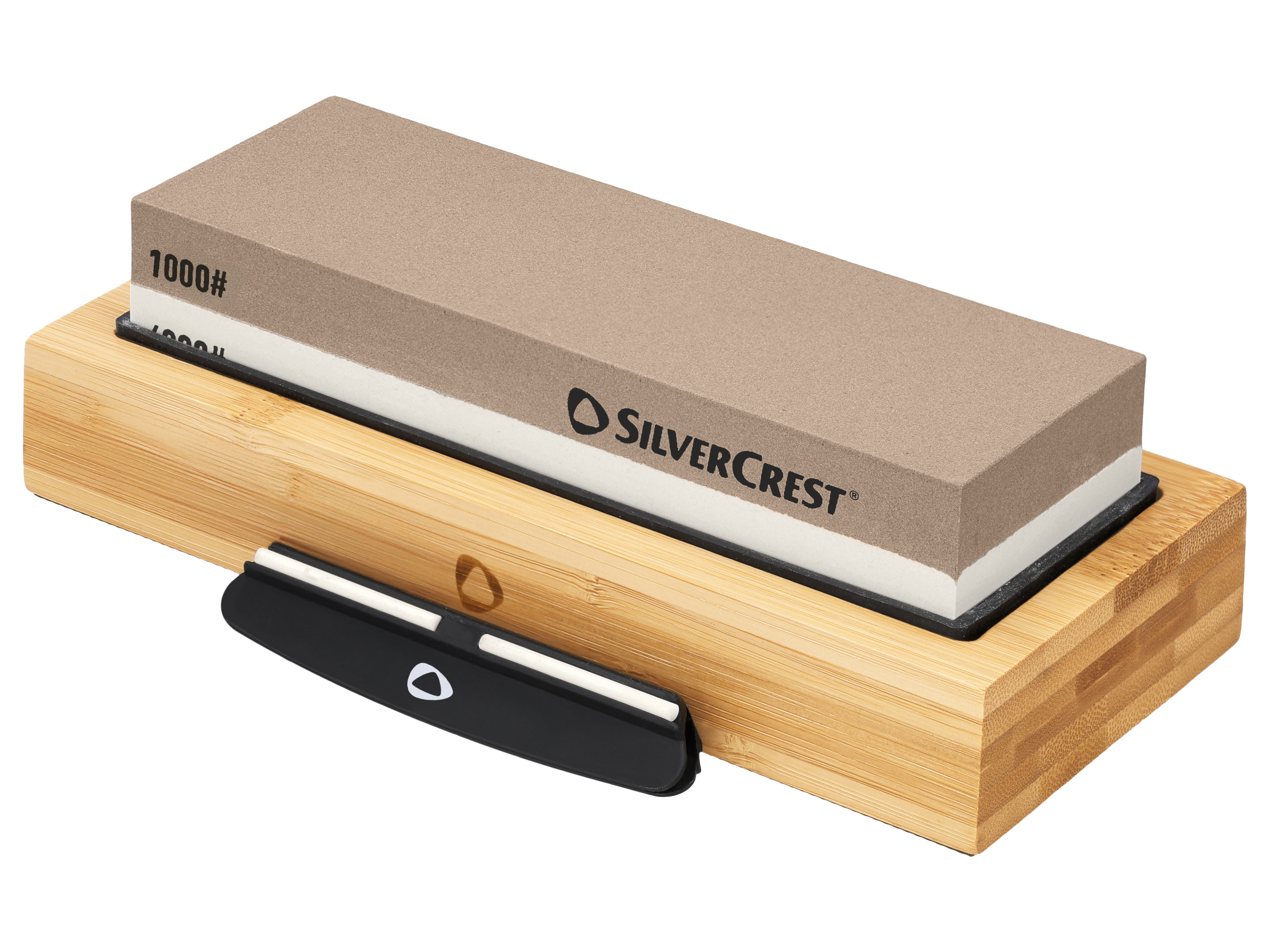 SILVERCREST® Kamień szlifierski 2 w 1, z bambusową podstawą