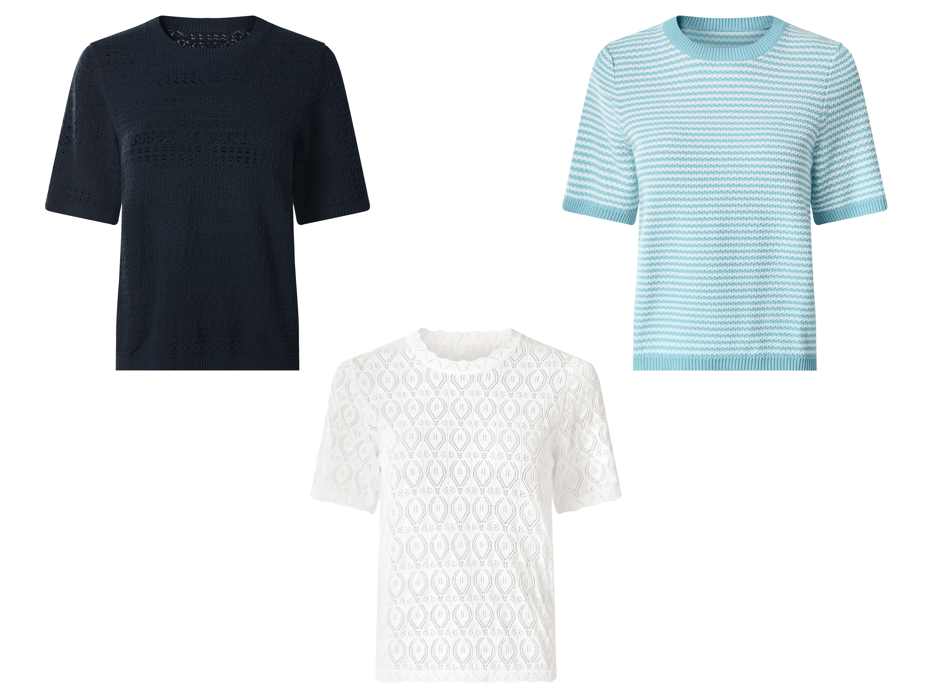 ESMARA® Sweter ażurowy damski z bawełny