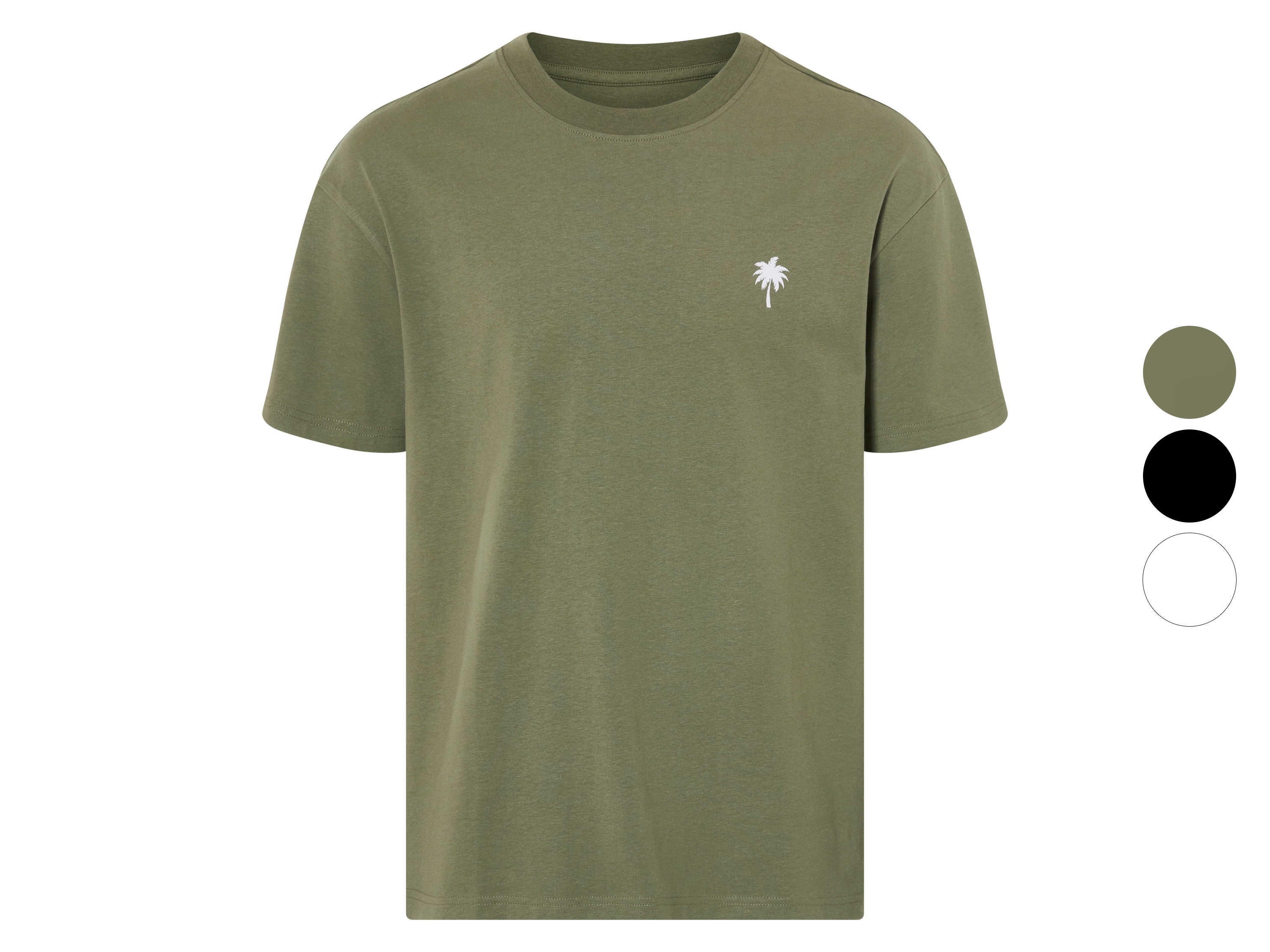 LIVERGY® T-shirt oversize męski z bawełny
