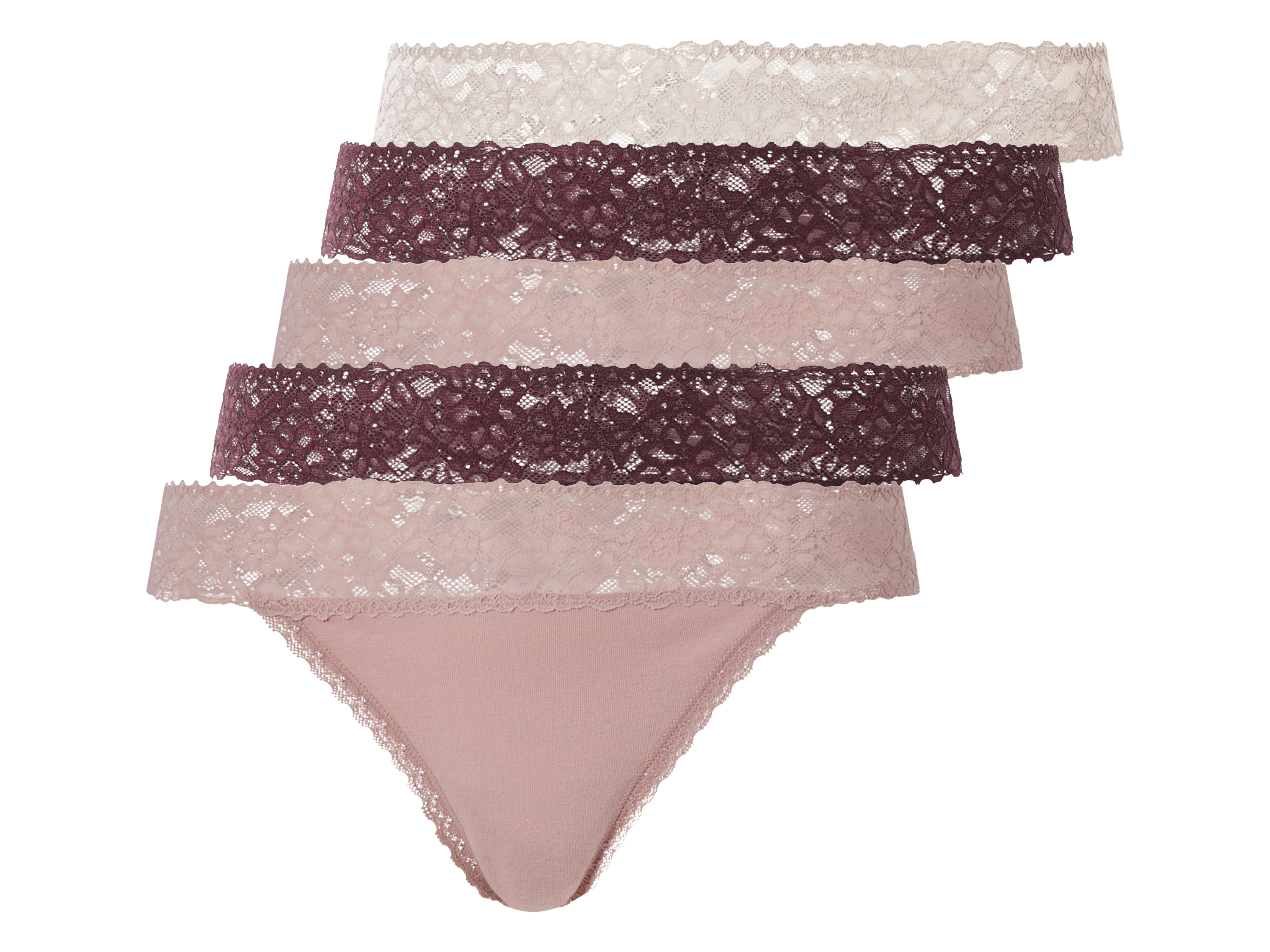 ESMARA® Majtki stringi damskie, 5 par