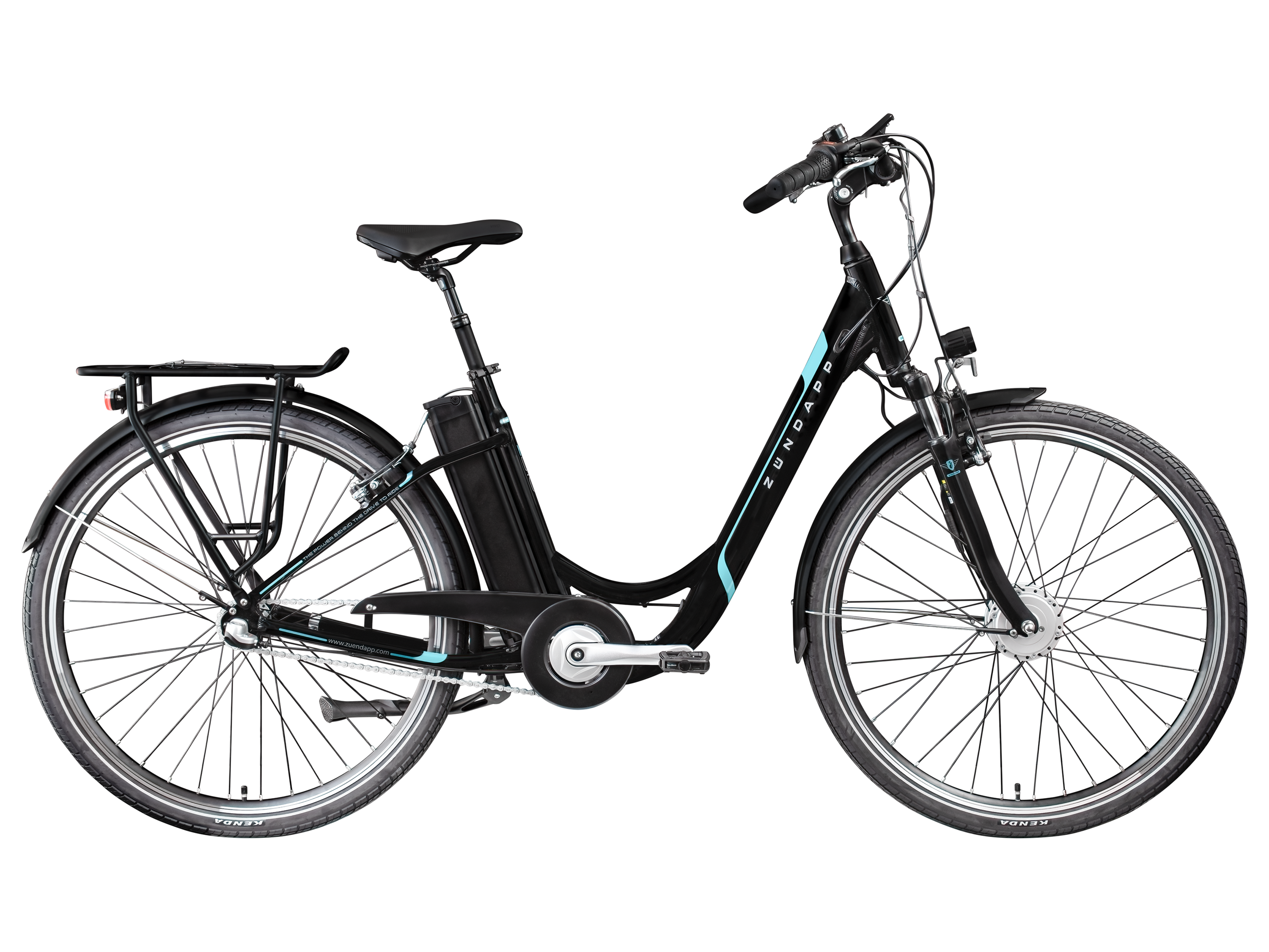 ZÜNDAPP Rower elektryczny miejski »Z510«, 28 cali (czarny turkusowy)