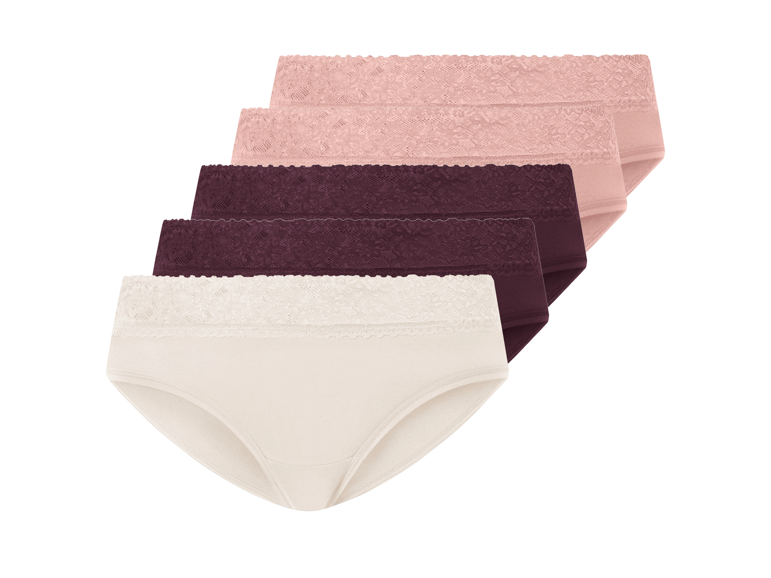 ESMARA® Majtki damskie typu hipster, 5 par 